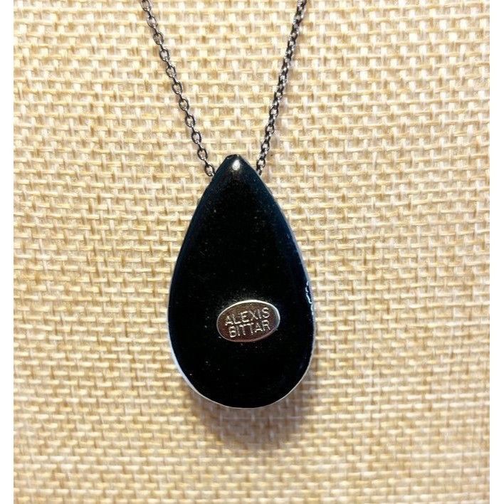 Alexis Bittar Alexis Bittar Encrusted Lucite Teardrop Pendant Necklace in Size ONE SIZE - 5 Thumbnail