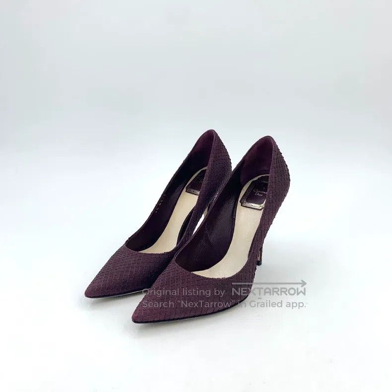 Dior Dior Purple snake pattern pointed toe thin heel high heels Size US 6 / IT 36 - 1 Thumbnail