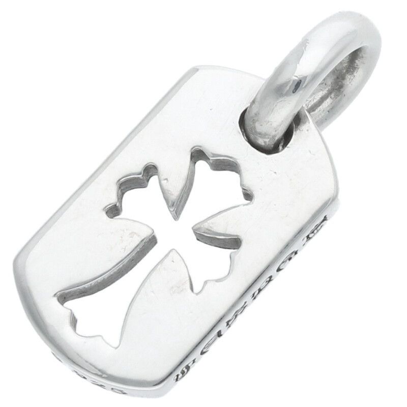 Chrome Hearts Tiny Cutout Cross Dog Tag Pendant | Grailed
