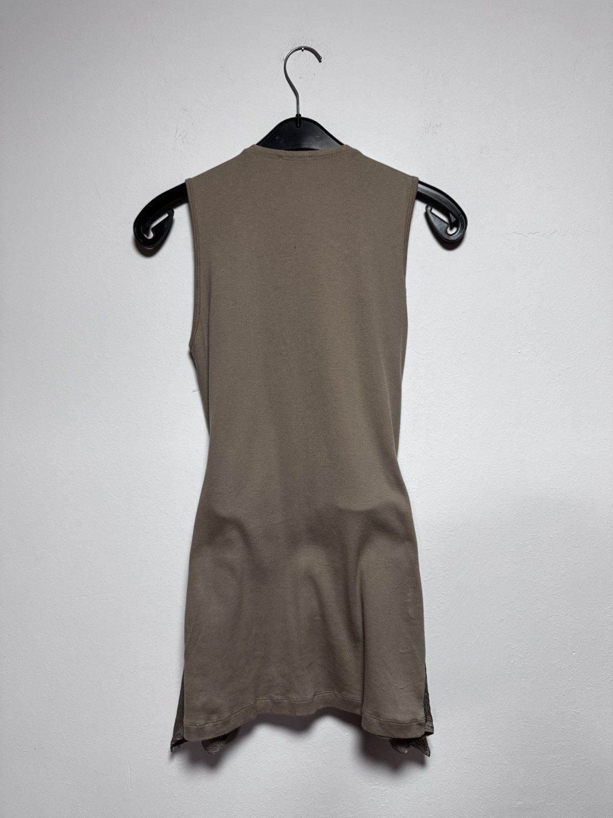 Brunello Cucinelli Brunello Cucinelli Beige Open Sleeveless T-Shirt Luxury Size L / US 10 / IT 46 - 8 Thumbnail