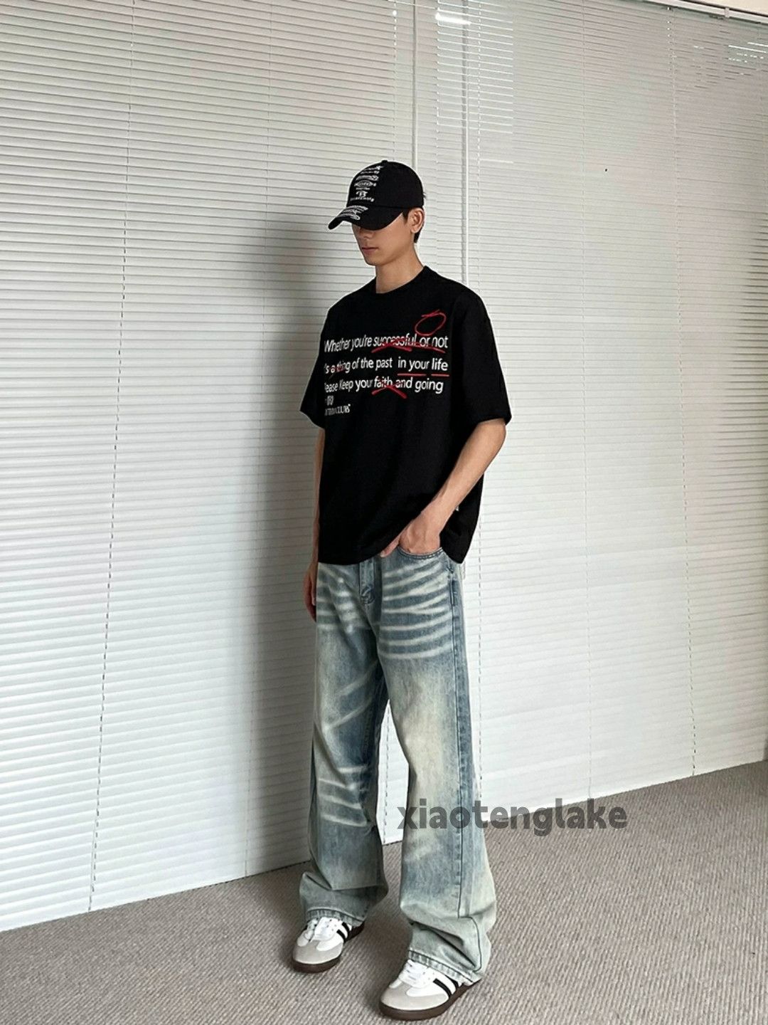 Jean × Vintage washed faded loose baggy skate hiphop jeans Size US 32 / EU 48 - 6 Thumbnail