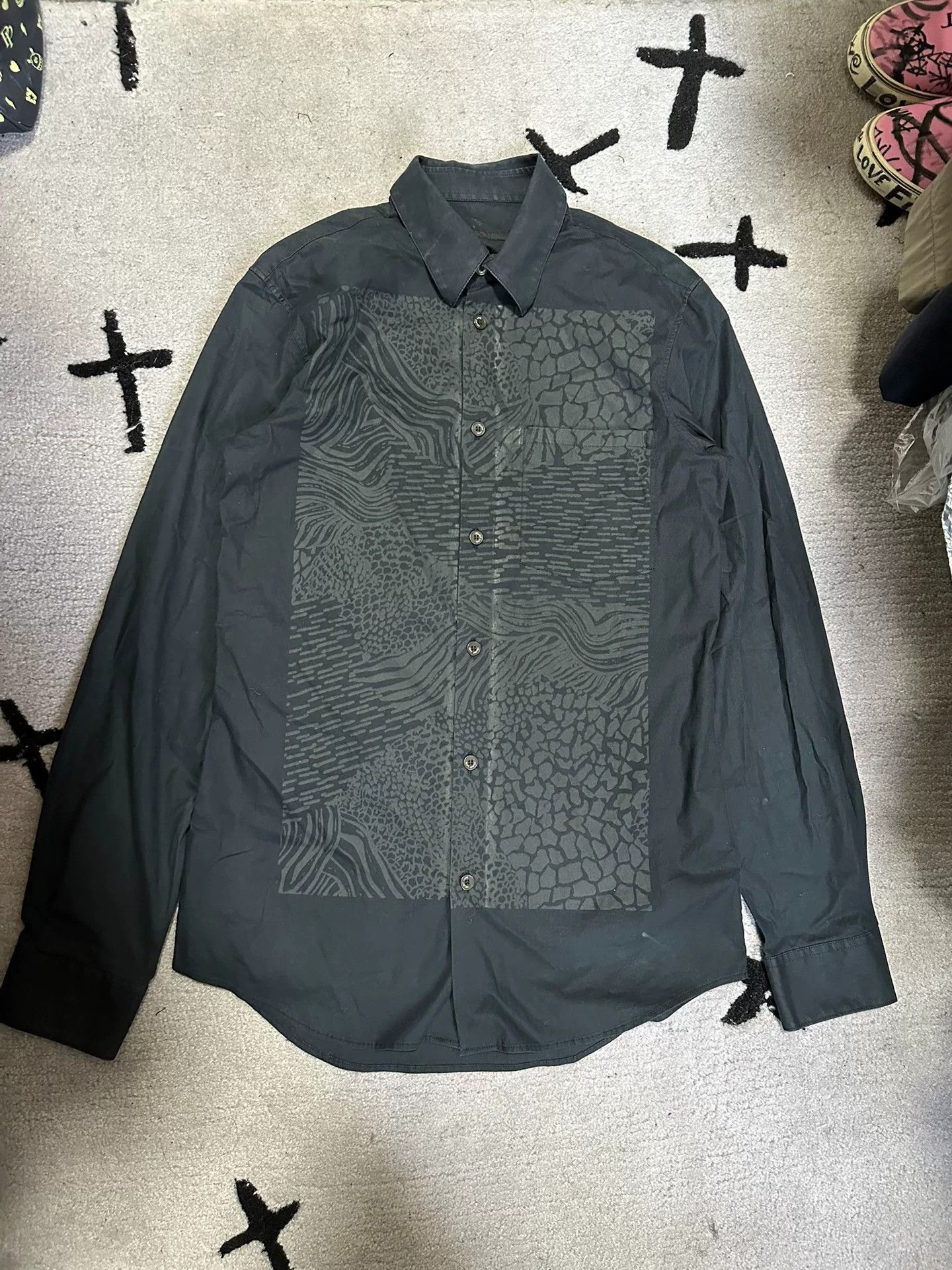 Helmut Lang Helmut Lang River Abstract Print Shirt Size US S / EU 44-46 / 1 - 1 Thumbnail