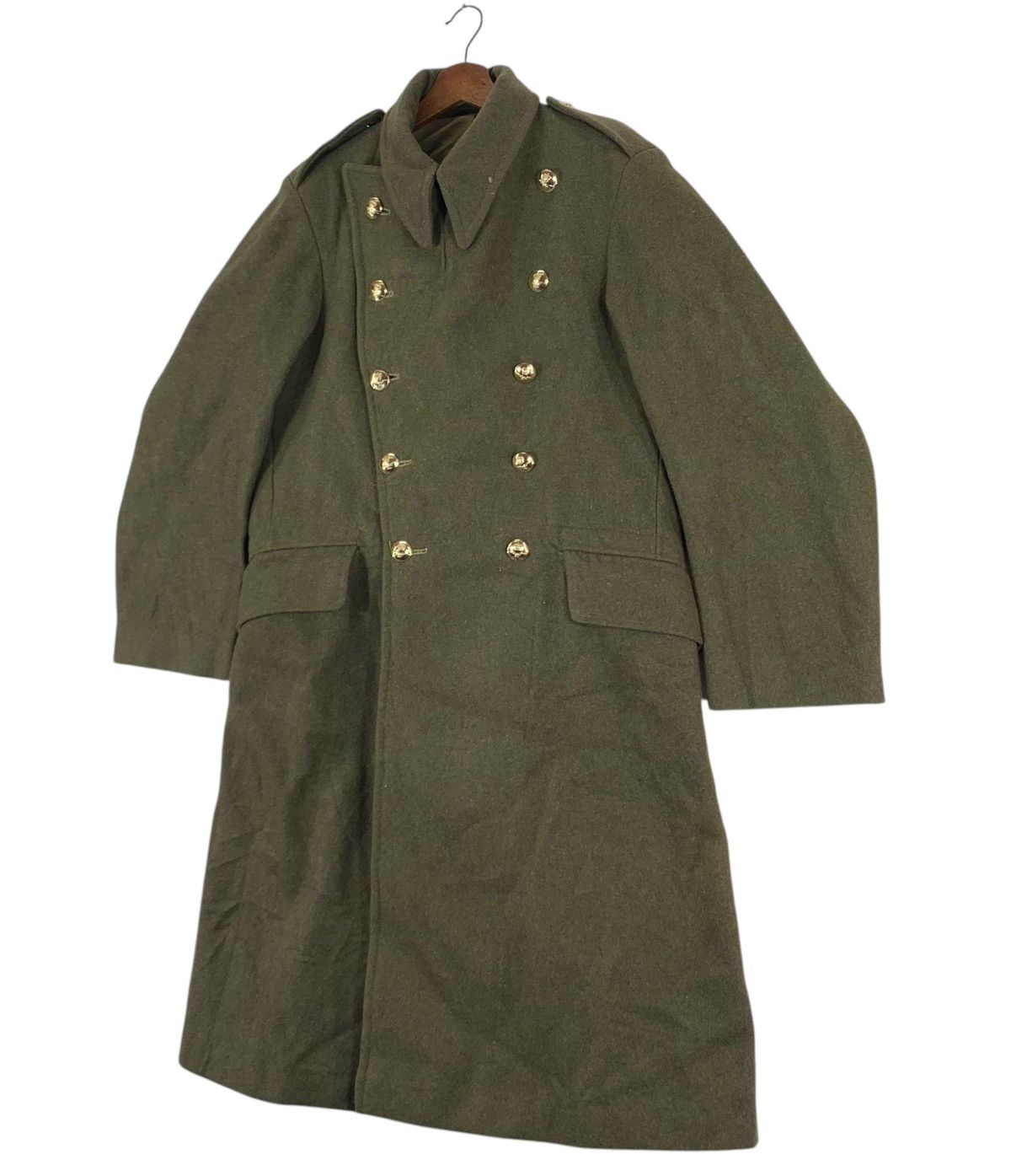 Vintage VINTAGE 1950s BRITISH MILITARY GREAT COAT DISMOUNTED Size US M / EU 48-50 / 2 - 2 Thumbnail