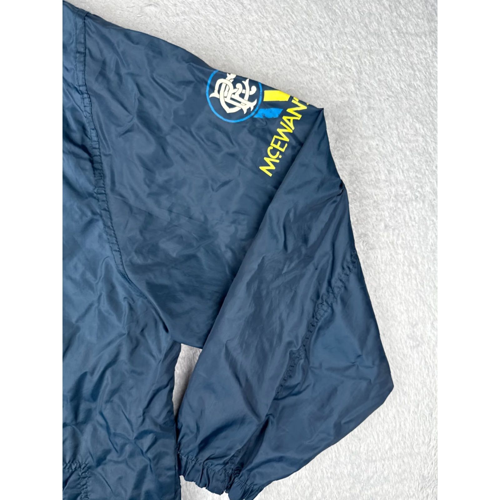 Vintage Glasgow Rangers Football Club Jacket Mens Large Blue Button Up Nylon Hooded Size US L / EU 52-54 / 3 - 2 Thumbnail