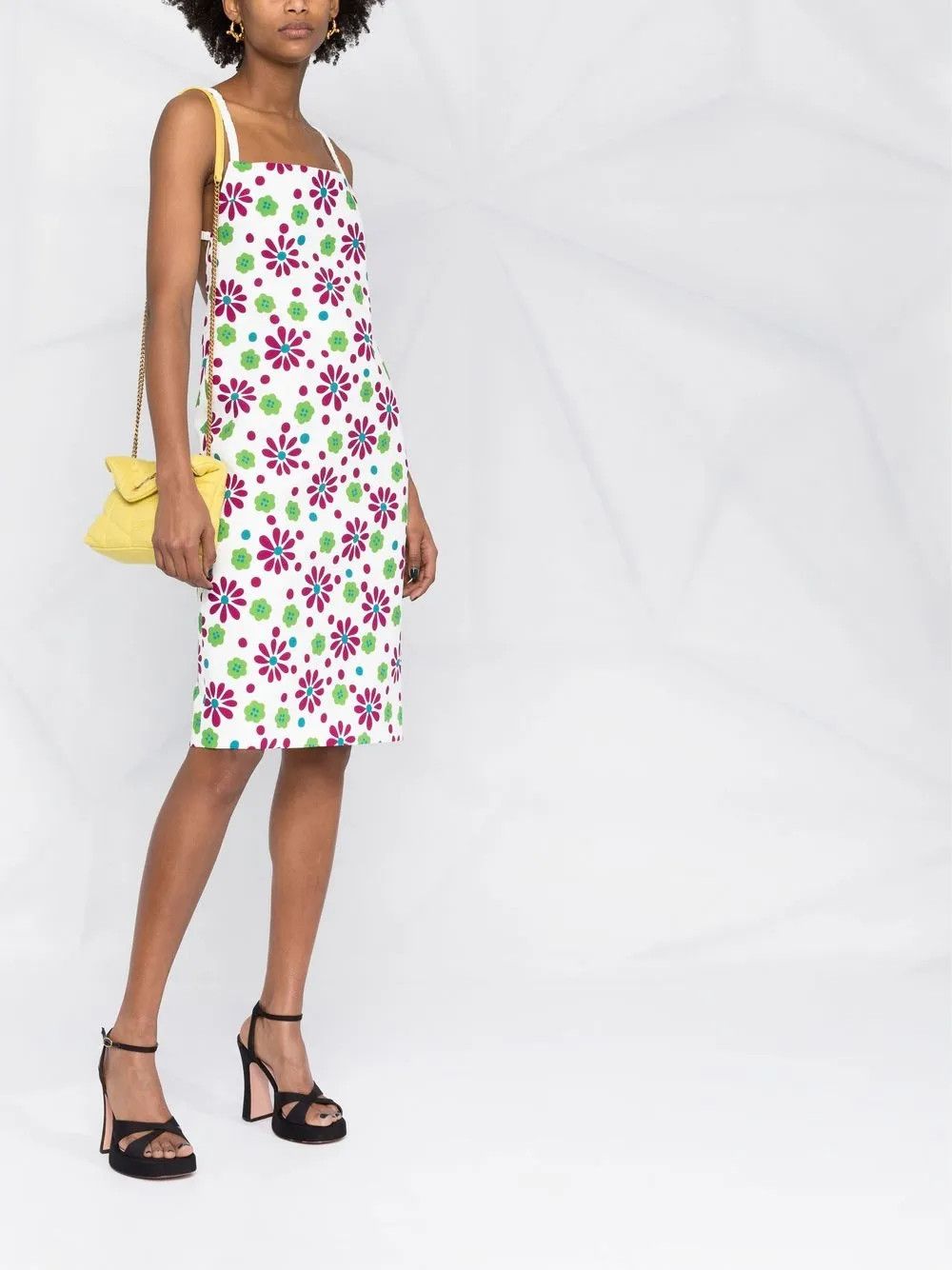 Saint Laurent Paris o1y0126 Midi Dress in Multicolor Size M / US 6-8 / IT 42-44 - 5 Thumbnail