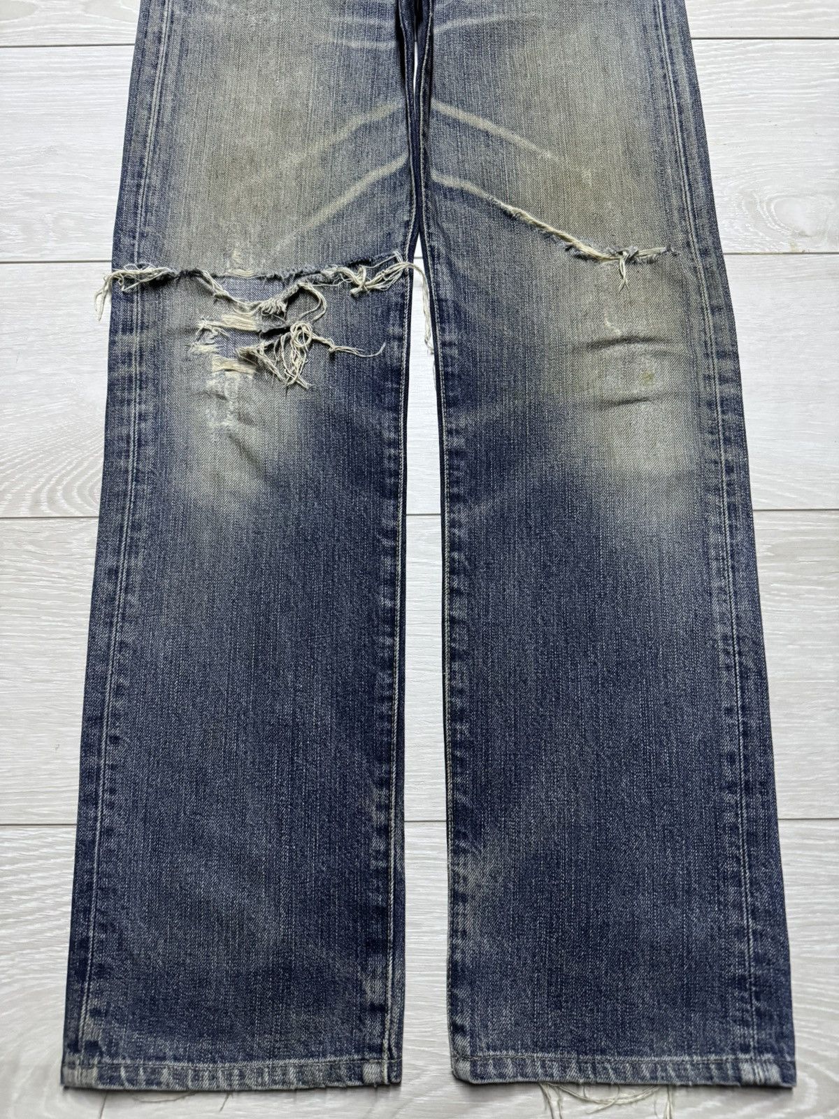 Levi's Levis 505 Mud Wash Nice Faded Distressed Straight Jeans Size US 28 / EU 44 - 5 Thumbnail