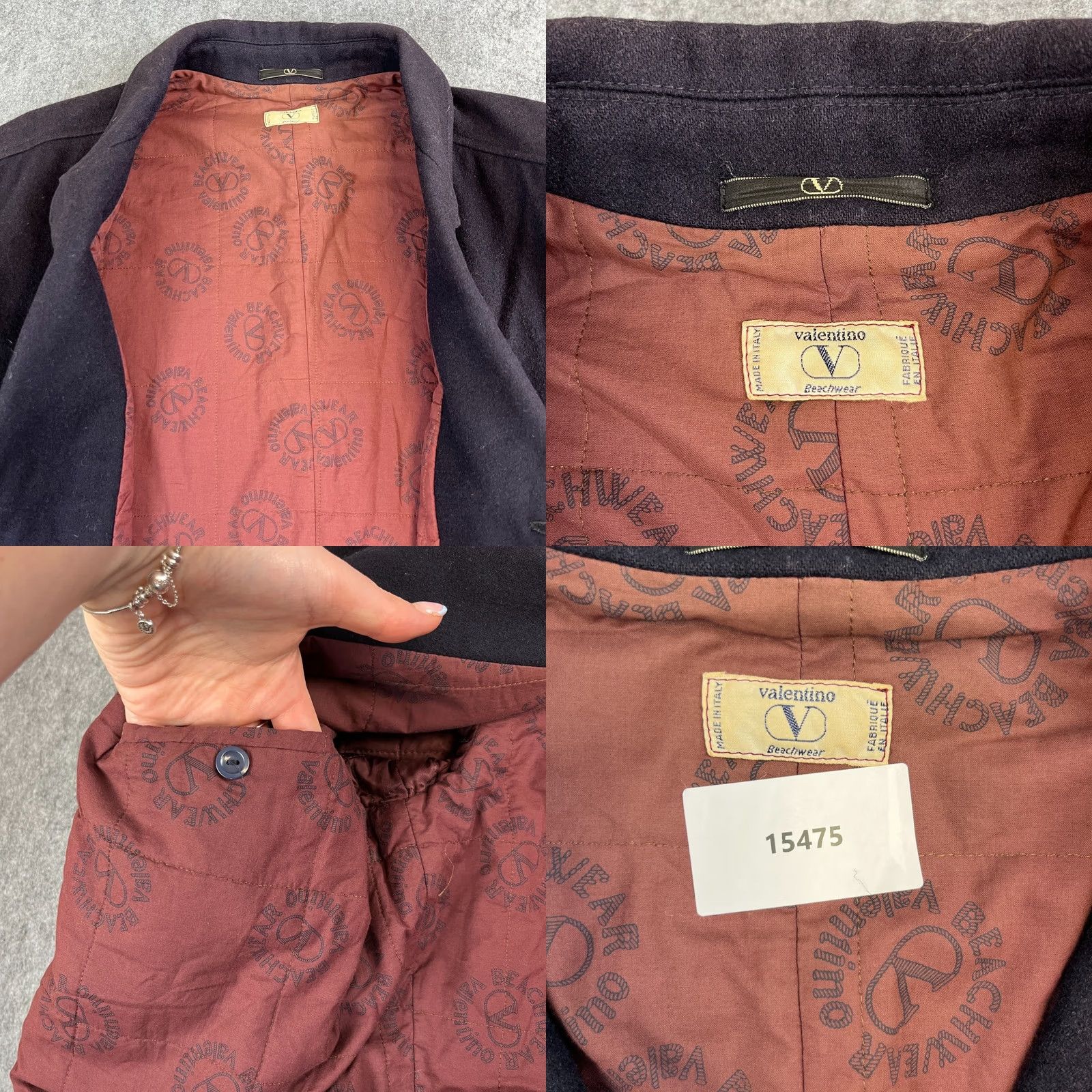 Valentino VINTAGE Valentino Blazer Mens XL Wool Navy Blue Italy Designer Blazer Set Size 46R - 8 Thumbnail