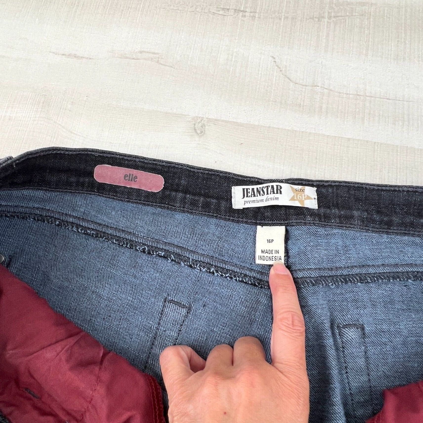 Vintage Jeanstar Womens Jeans 16P Petite Extra Large Black Denim Size 38" / US 16 / IT 52 - 4 Thumbnail