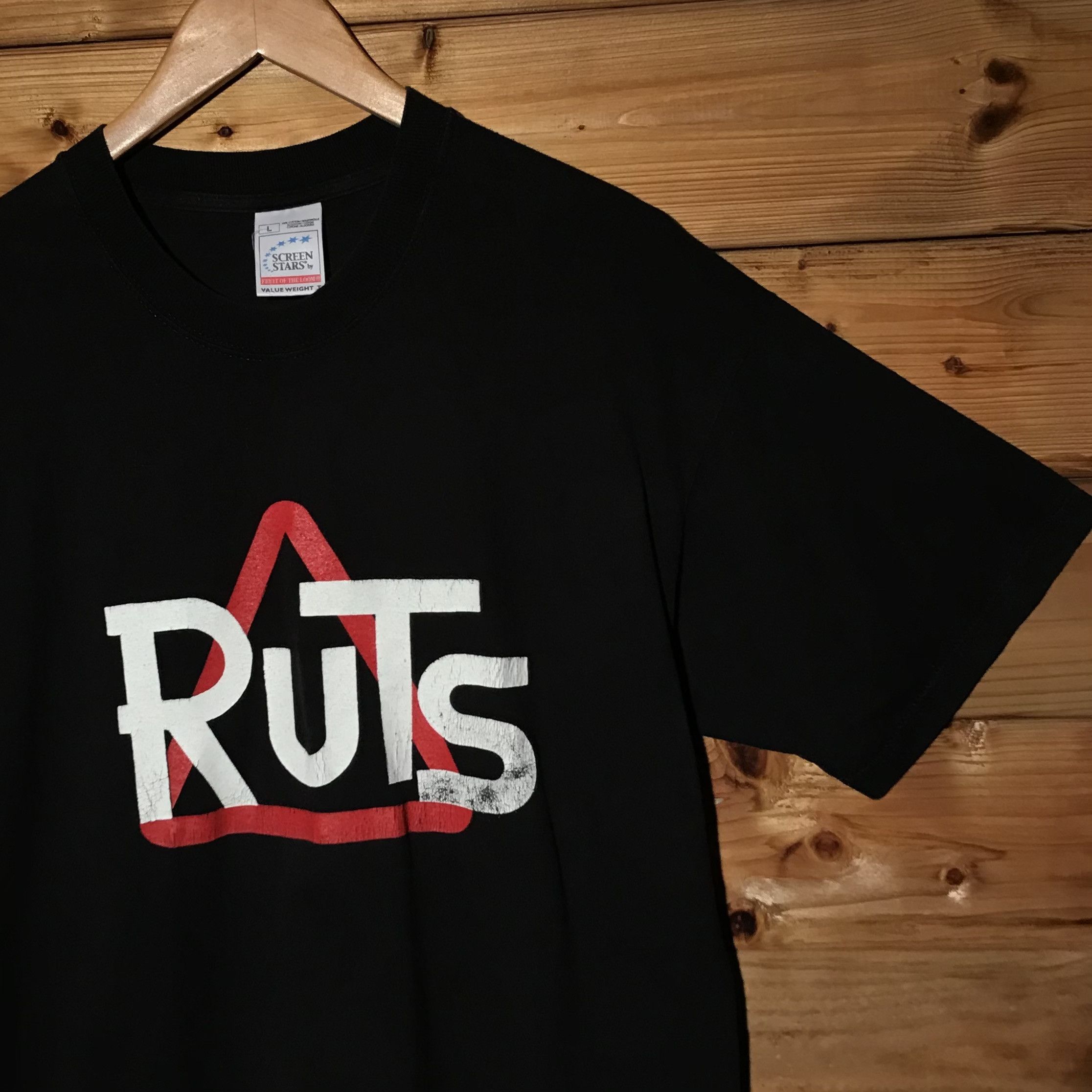 Band Tees × Vintage 90s Vintage The Ruts Centre Spellout Original Band Tee Size US L / EU 52-54 / 3 - 5 Thumbnail