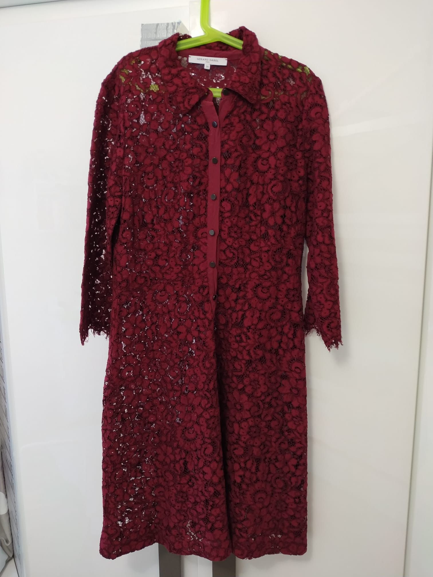Gerard Darel Gerard Darel burgundy, embroidered dress 38, M Size S / US 4 / IT 40 - 4 Thumbnail