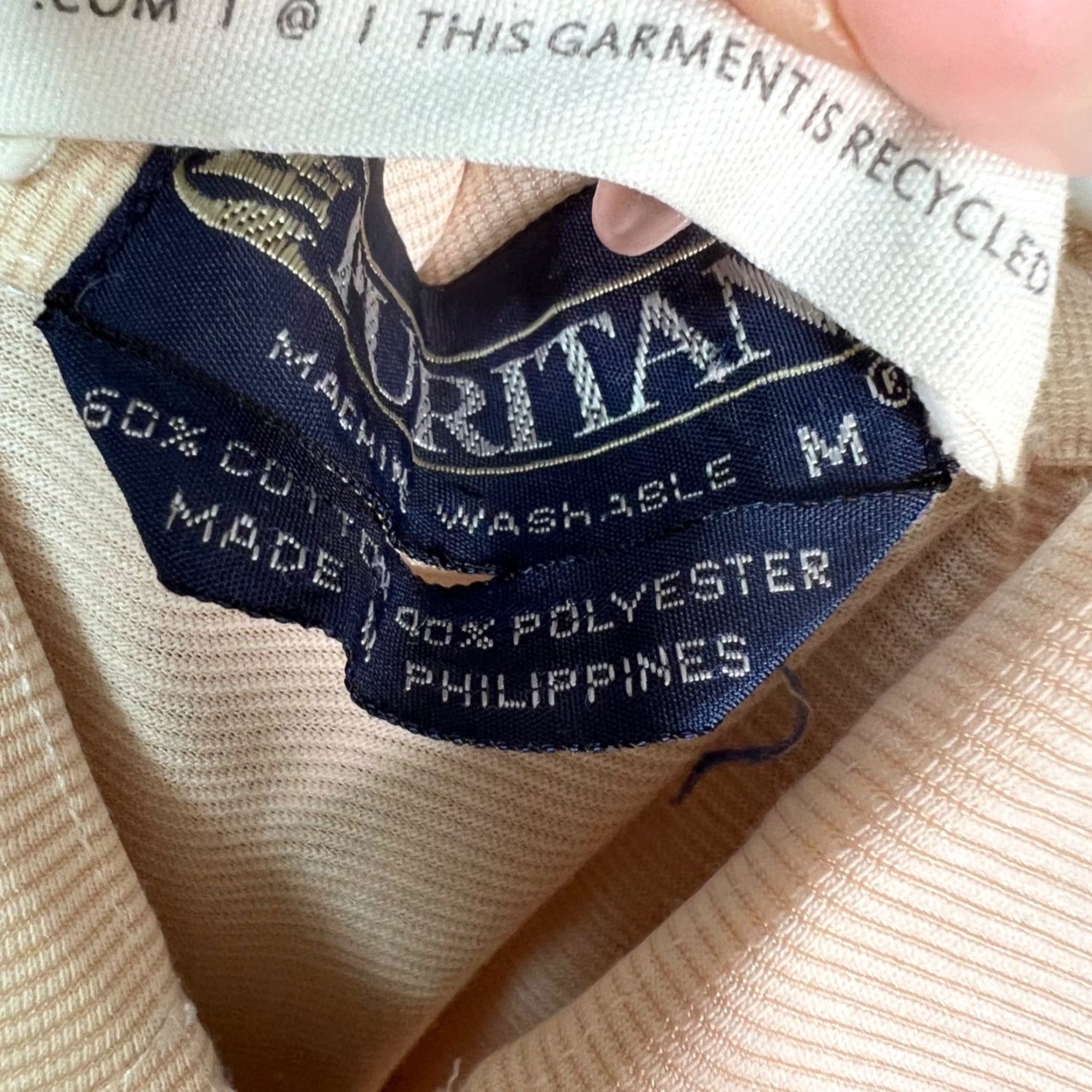 Vintage VINTAGE Puritan Polo Shirt Mens Medium Beige Short Sleeve Collared Cotton Polyester Recycled Fabric 8/10 Size US M / EU 48-50 / 2 - 4 Thumbnail