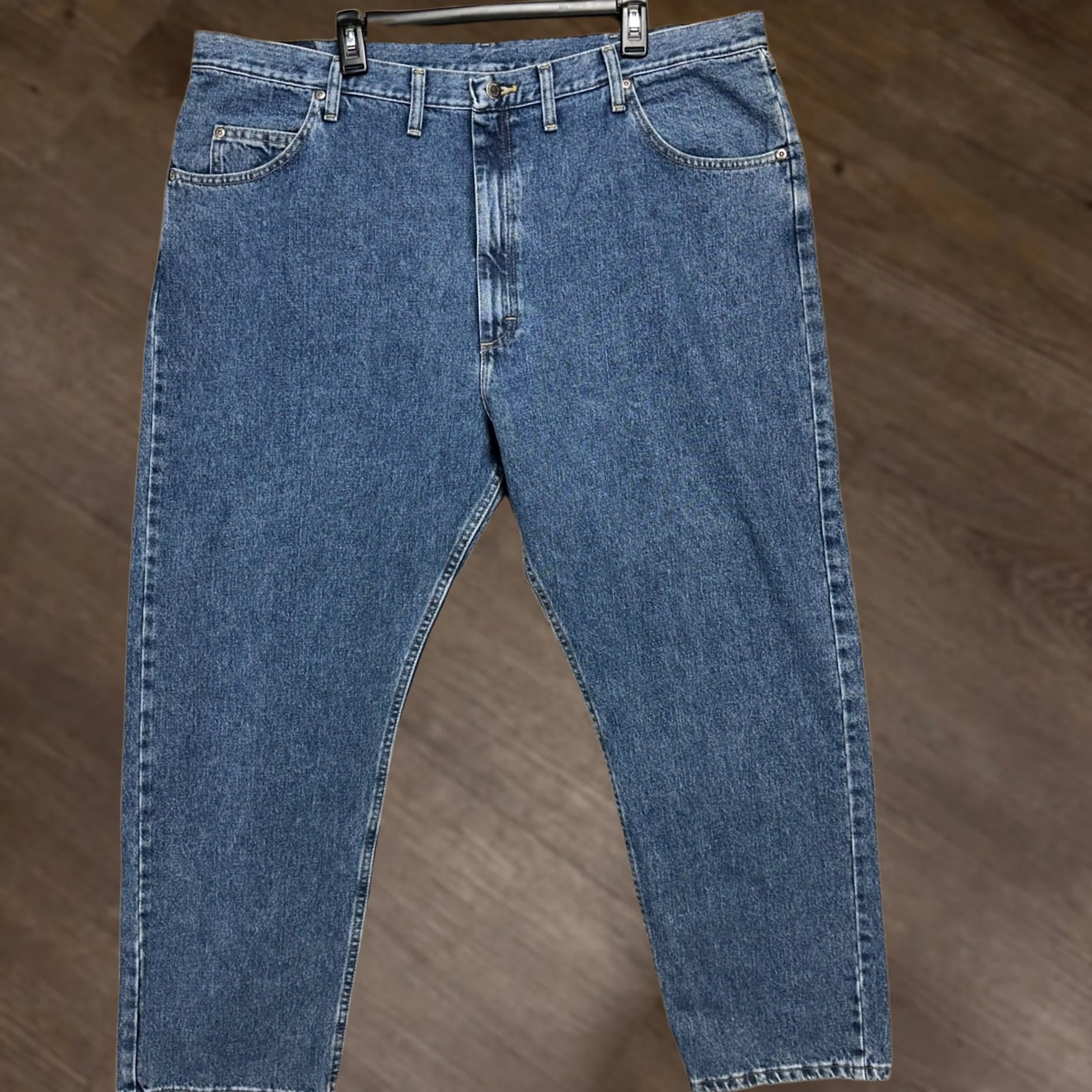 Wrangler Wrangler Jeans Mens Relaxed Fit 44X30 Blue Straight Denim 5 Pocket Pants NEW Size US 44 / EU 60 - 1 Thumbnail