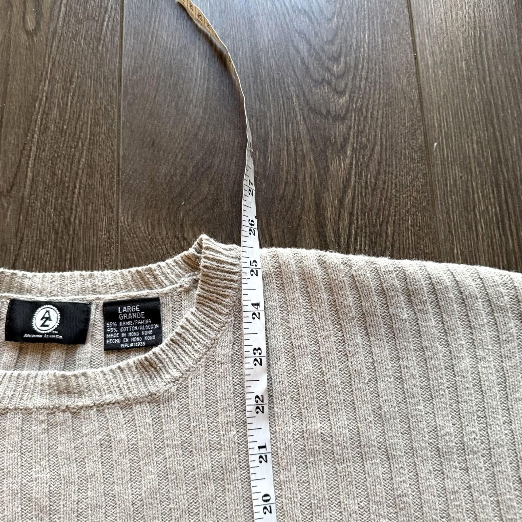 Vintage Y2K White Striped Crewneck Knit Sweater Large Skater Grunge Pullover Stripe Mens Size US L / EU 52-54 / 3 - 7 Thumbnail