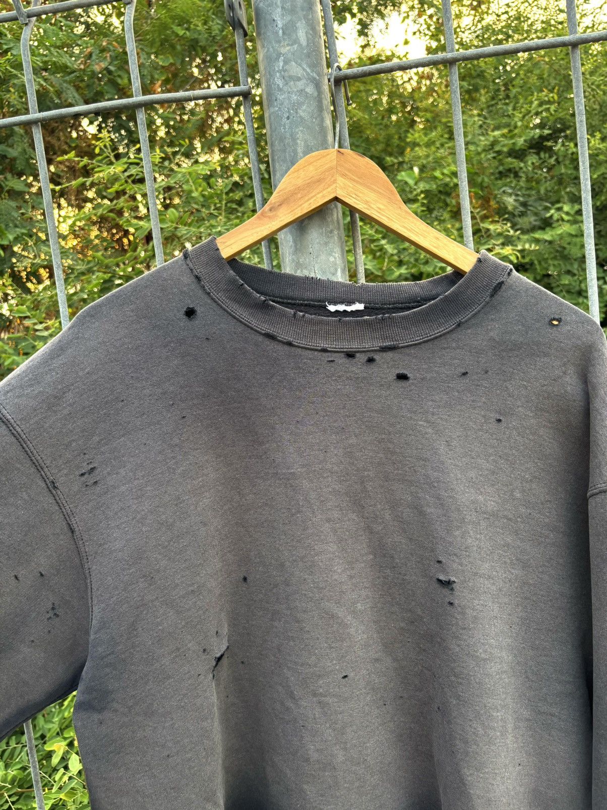 Vintage Thrashed Distressed Sweatshirt Faded Blacl ERD Grunge Size US L / EU 52-54 / 3 - 9 Thumbnail