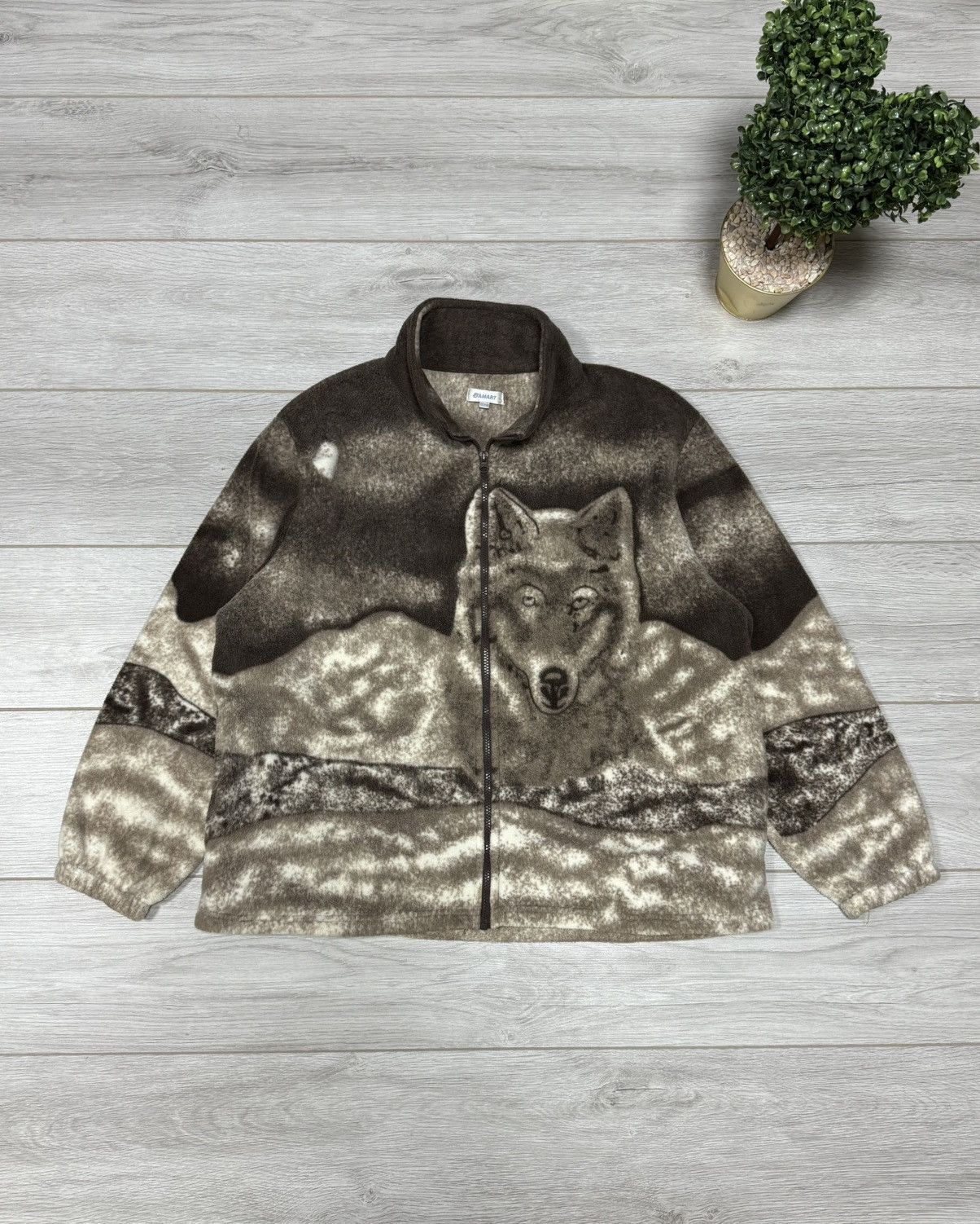 Vintage Wolves 🐺 vintage fleece all over zip atlas damart Size US M / EU 48-50 / 2 - 1 Thumbnail