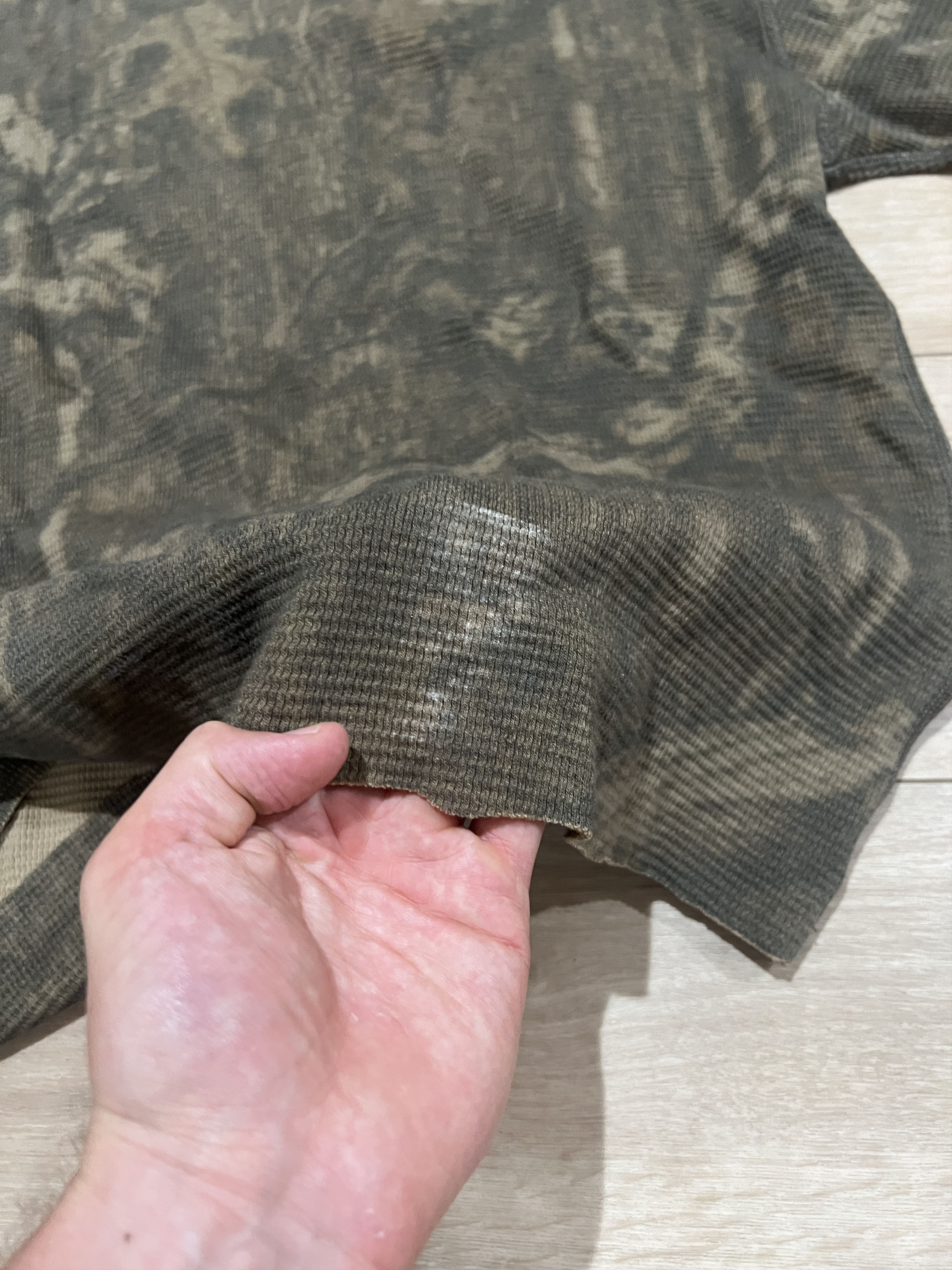 Yeezy Yeezy Season 3 Brown Camouflage Thermal LS Tee Raw Hem Size US L / EU 52-54 / 3 - 6 Thumbnail