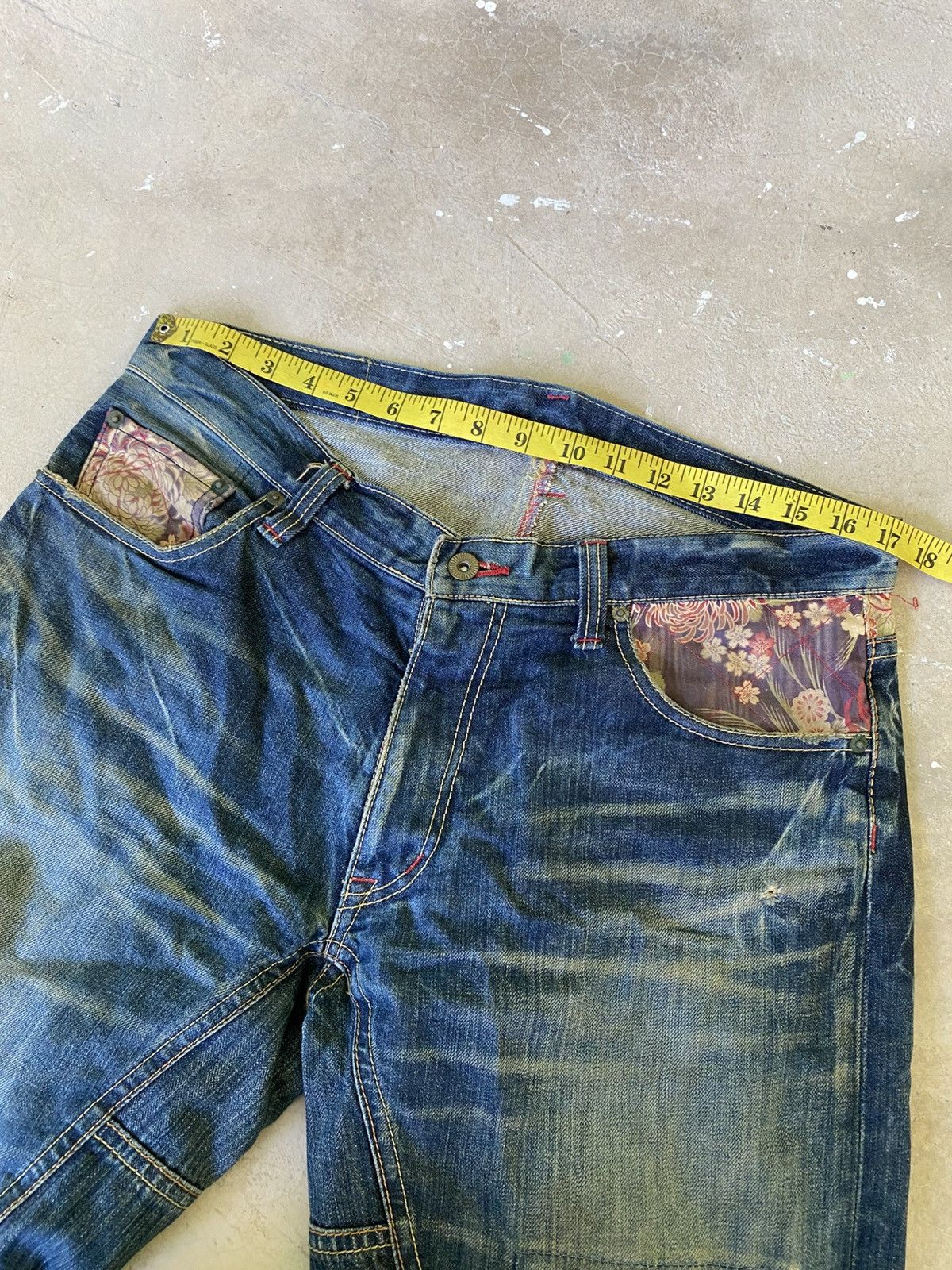 Eternal ETERNAL Japanese Floral Repair Distressed Denim Size US 34 / EU 50 - 15 Thumbnail