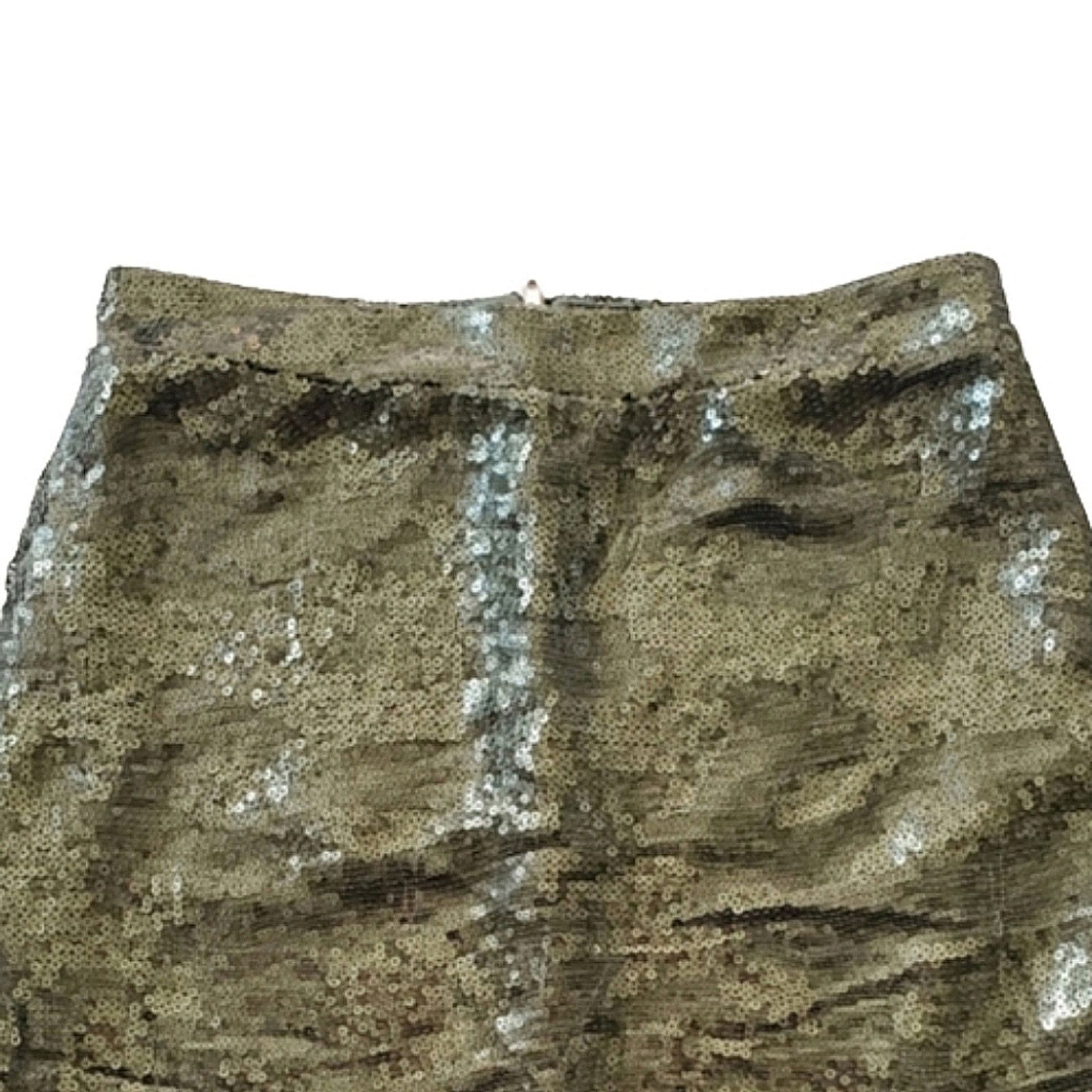 Other OLIVE GREEN ☆ SEQUIN MINI SKIRT ☆ Small ☆ NWT Size 27" / US 4 / IT 40 - 5 Thumbnail