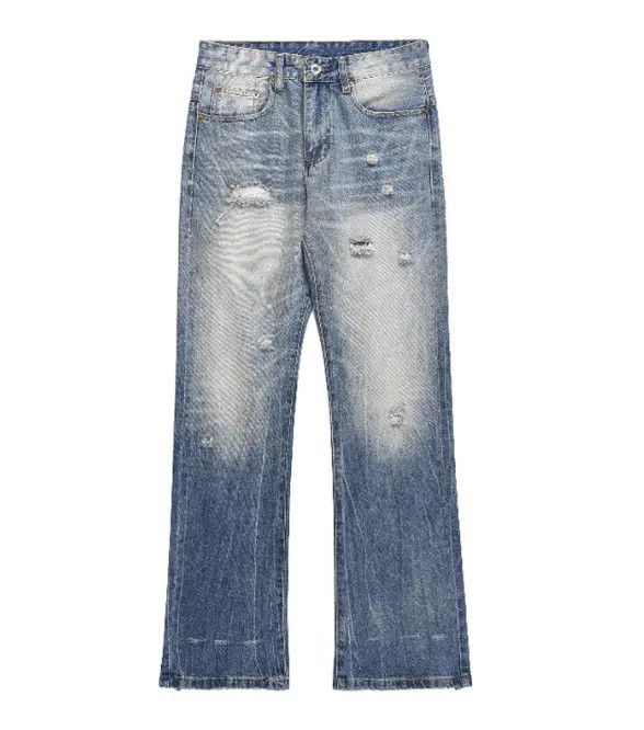 Japanese Brand Yuki American gradient men's retro light washed ripped jeans Size US 32 / EU 48 - 5 Thumbnail