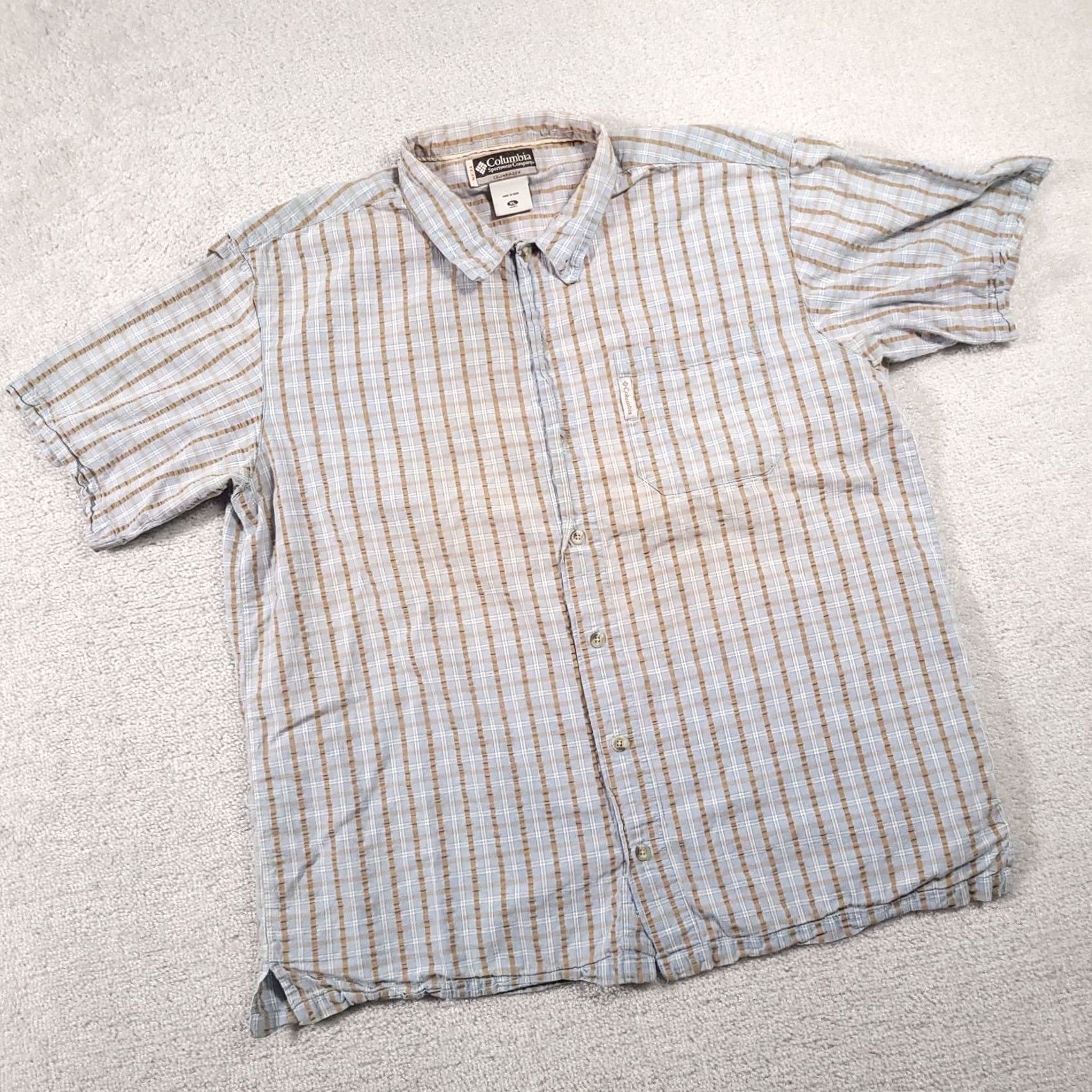 Vintage Columbia XCO Shirt Mens XL Short Sleeve Button Up Fishing Grunge Outdoor Shirt Size US XL / EU 56 / 4 - 2 Thumbnail