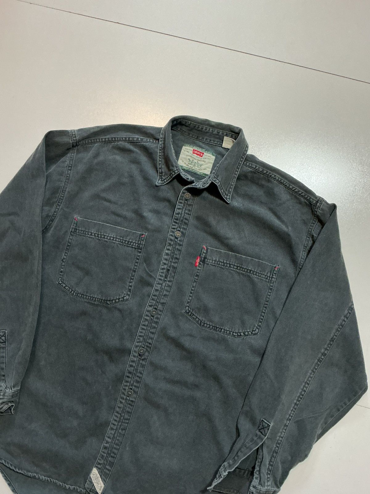 Levi's Vintage 90s Levis Modern Authentics Black Button L/S Shirt Size US M / EU 48-50 / 2 - 3 Thumbnail