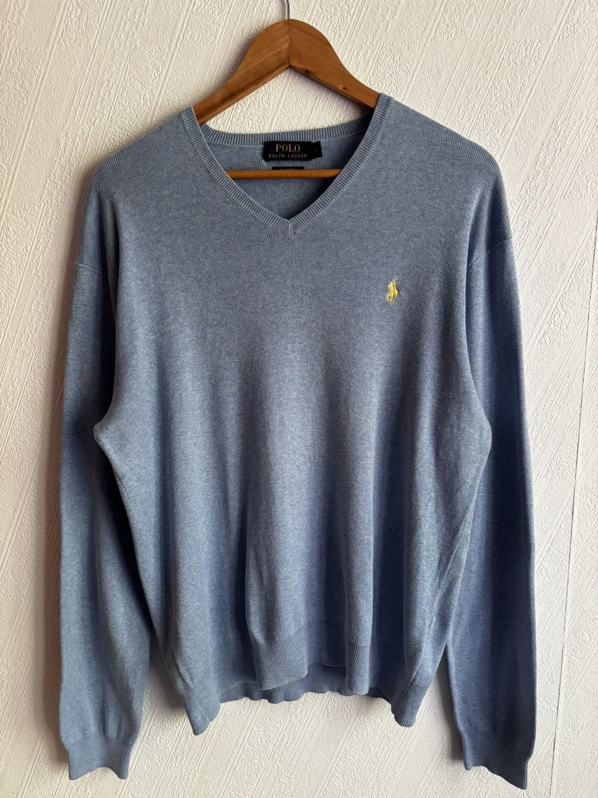 Chaps Ralph Lauren Vintage Polo Ralph Lauren Sky Blue Sweter Size US M / EU 48-50 / 2 - 2 Thumbnail