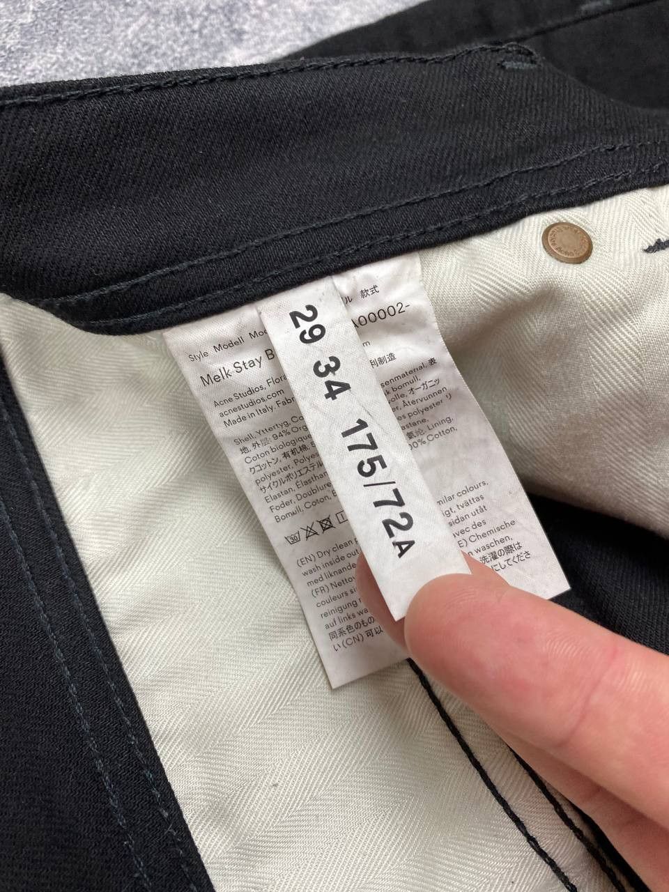 Acne Studios 30159 Acne Studios Bla Const Max Stay Black Jeans Size US 29 - 11 Thumbnail