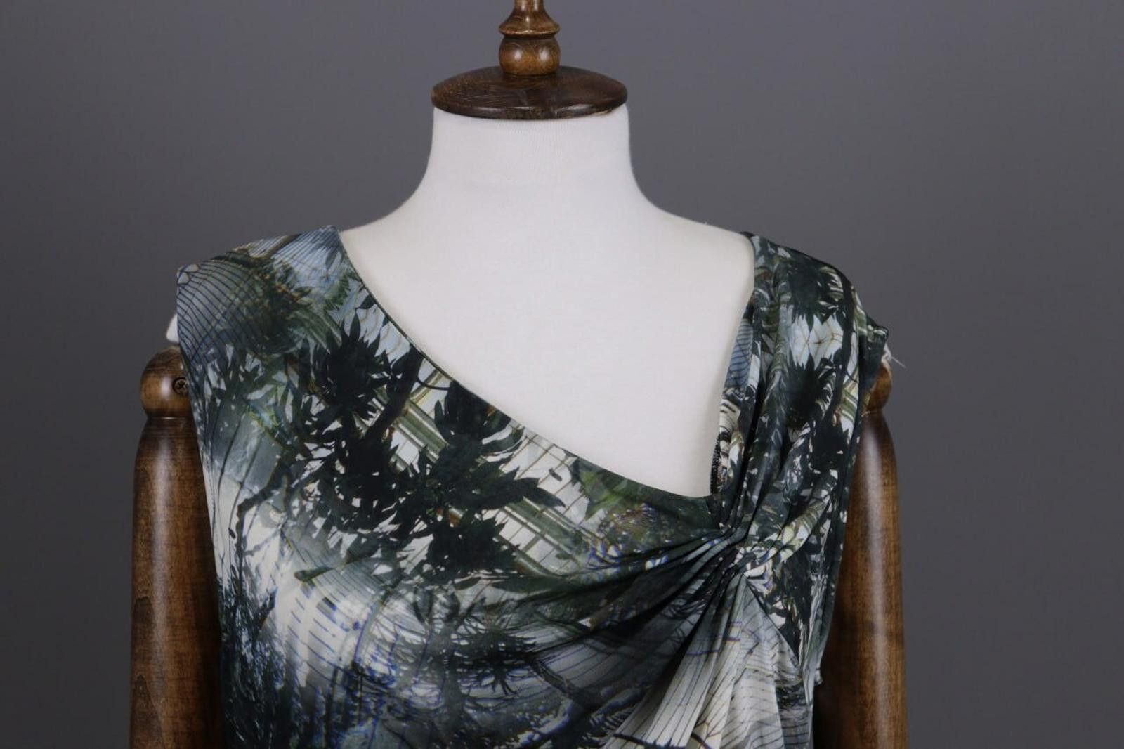 Escada Escada Multicoloer Asymmetrical Over Pint Top Shirt Size L Size M / US 6-8 / IT 42-44 - 3 Thumbnail