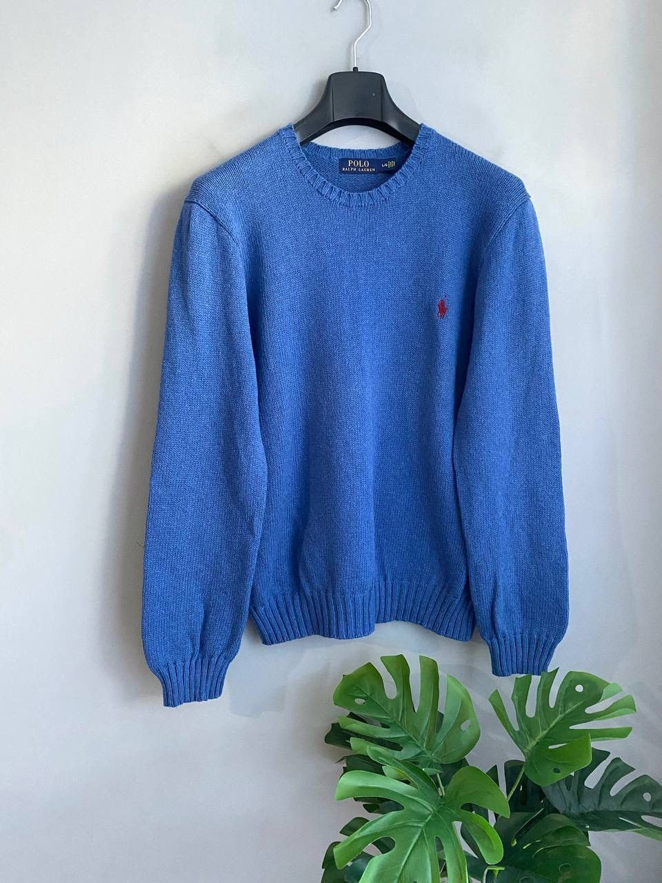 Polo Ralph Lauren Polo Ralph Lauren Men's Crew Neck Blue Knit Cotton Sweater L Size US L / EU 52-54 / 3 - 1 Thumbnail
