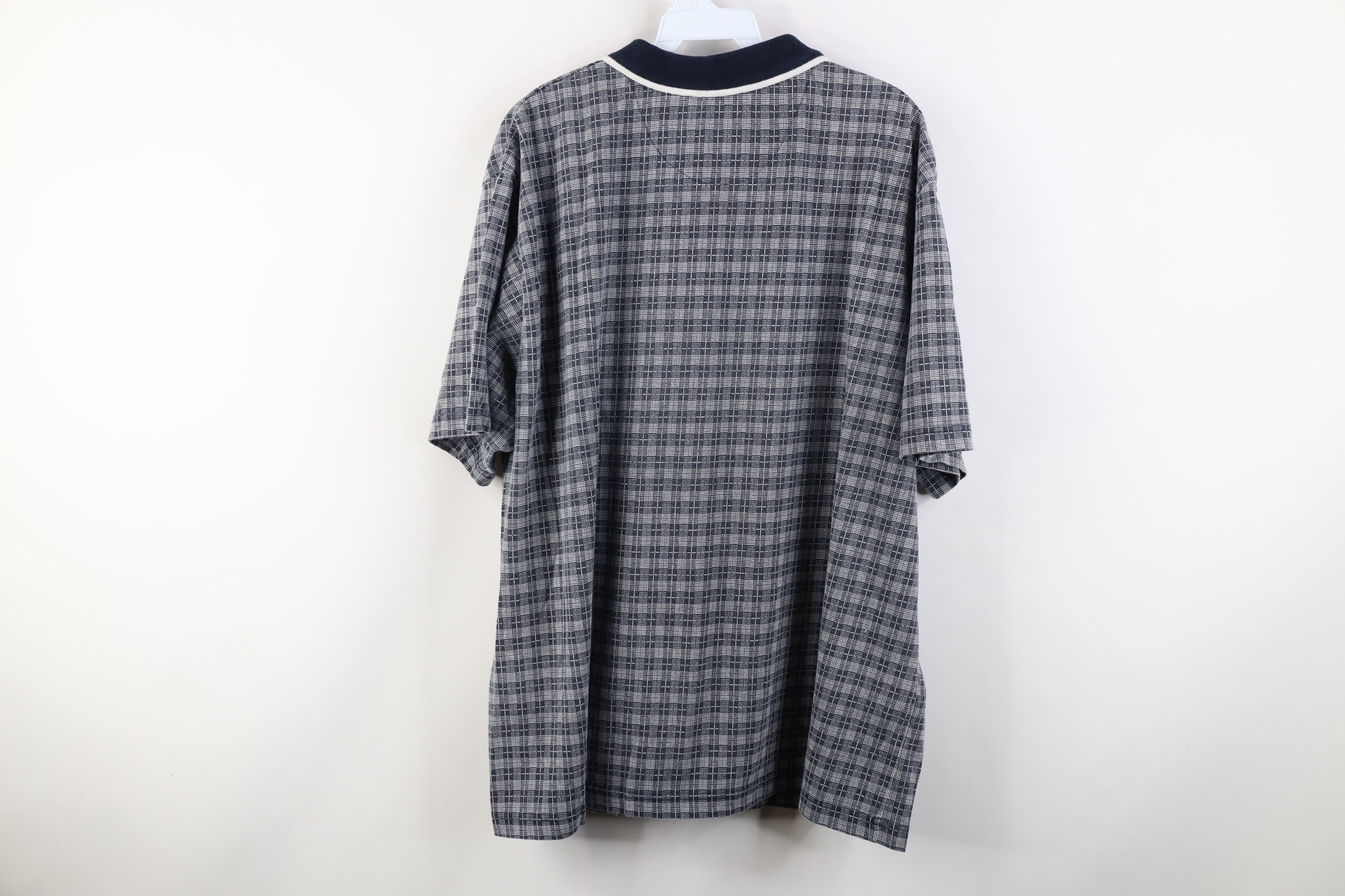 Vintage Vintage 90s Streetwear Fit Collared Golf Polo Shirt Plaid Size US XXL / EU 58 / 5 - 10 Thumbnail