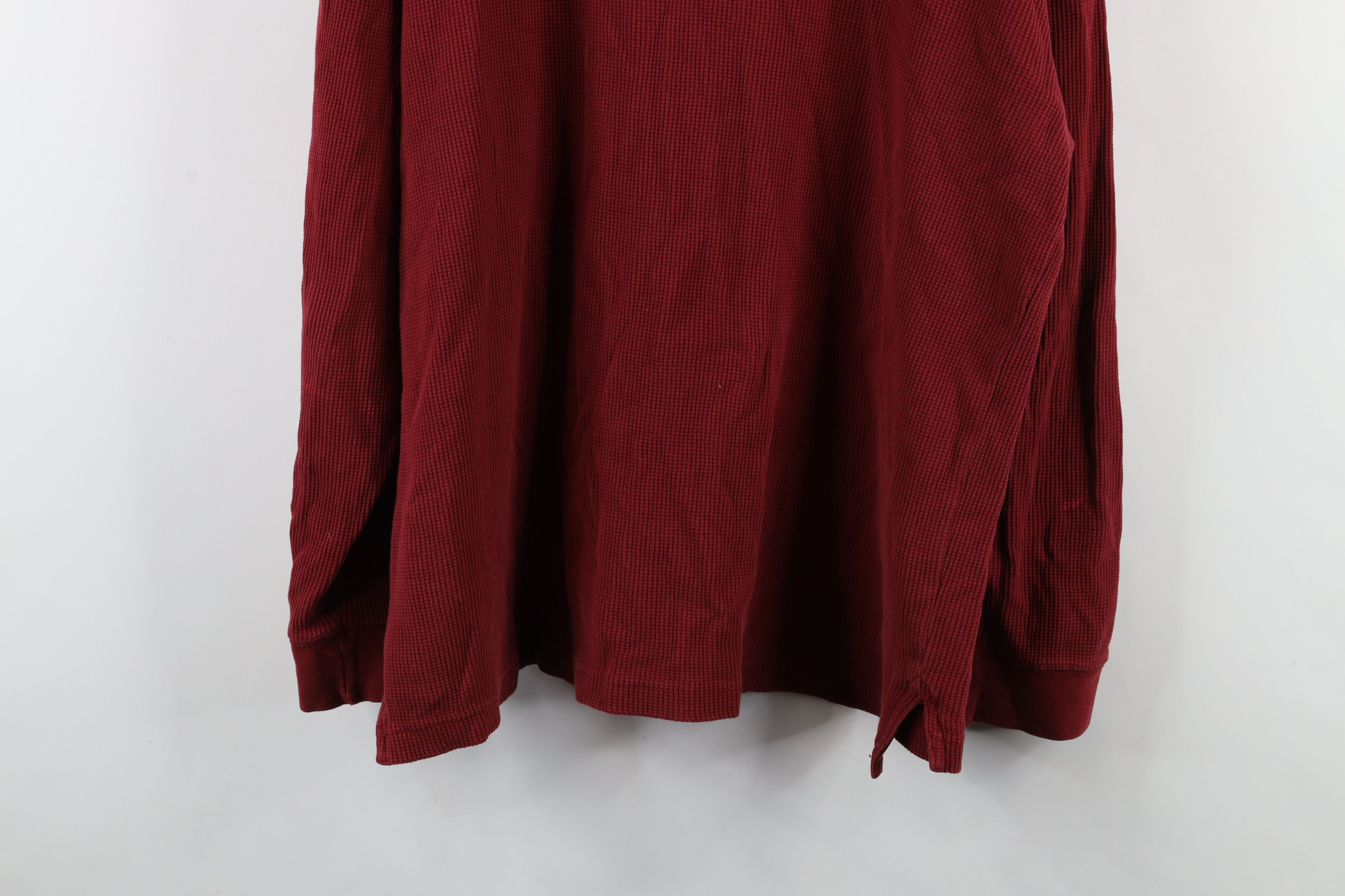 Vintage Vintage 90s Streetwear Thermal Waffle Knit Henley T-Shirt Size US L / EU 52-54 / 3 - 14 Thumbnail