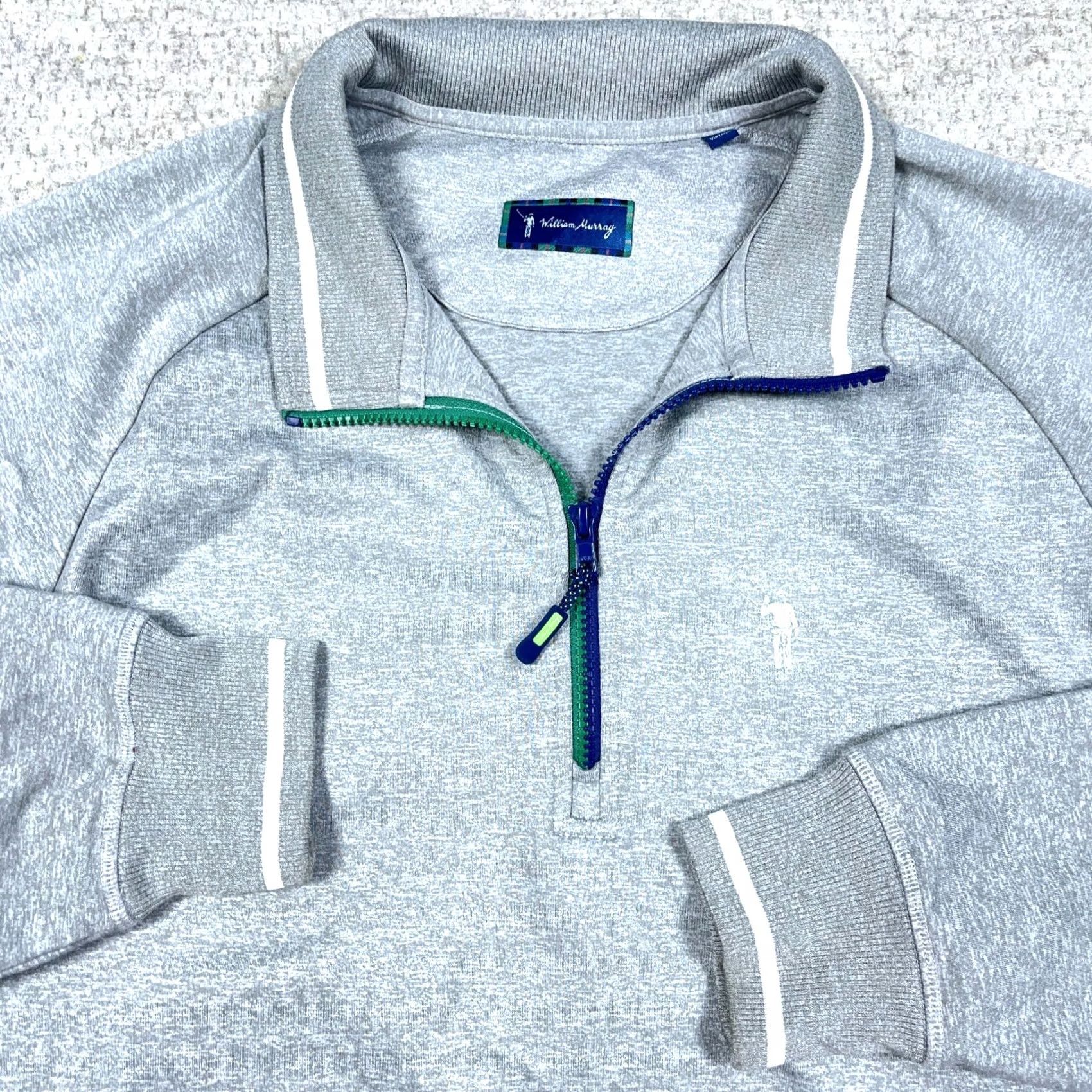 Puma William Murray Sweater Gray XL Quarter 1/4 Zip Pullover Tech Performance Men Size US XL / EU 56 / 4 - 2 Thumbnail