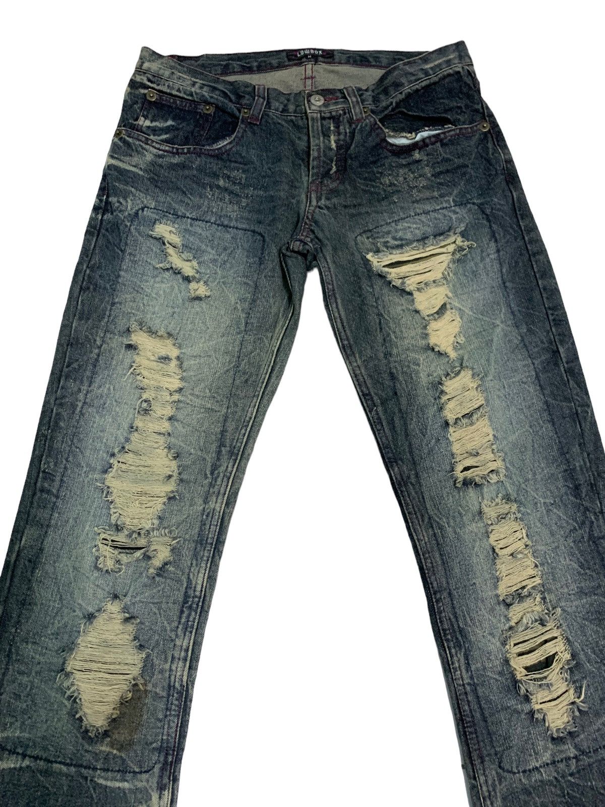 Japanese Brand 🔥Rare Japanese Brand Lowbox Distressed Asid Wash Design Size US 30 / EU 46 - 6 Thumbnail