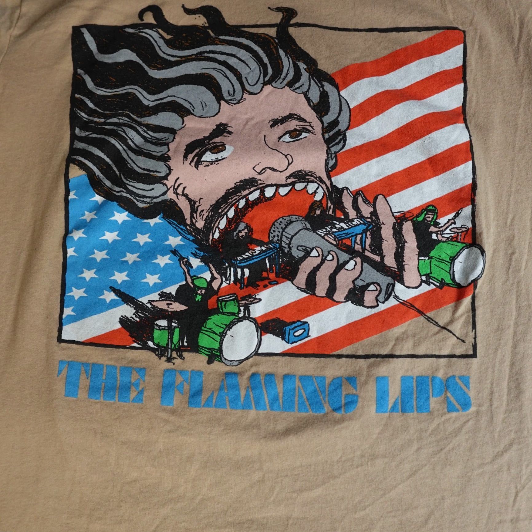 Vintage VINTAGE The Flaming Lips Shirt L Unbranded Tee Beige Graphic Print 2021 The Flaming Lips American Head Tour Double Sided Unisex Adults Mens Womens Size US L / EU 52-54 / 3 - 2 Thumbnail