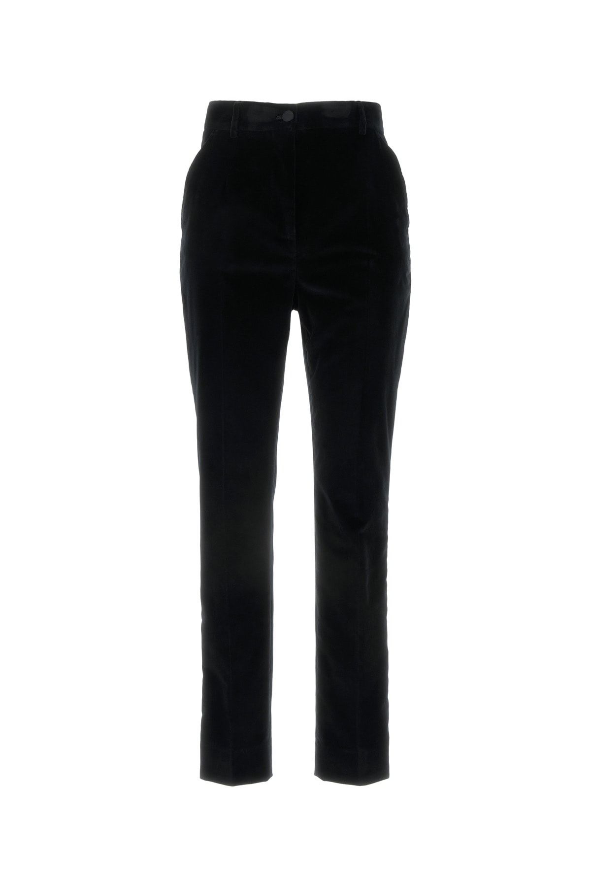 Dolce & Gabbana Black Velvet Pant Size 27" / US 4 / IT 40 - 1 Thumbnail