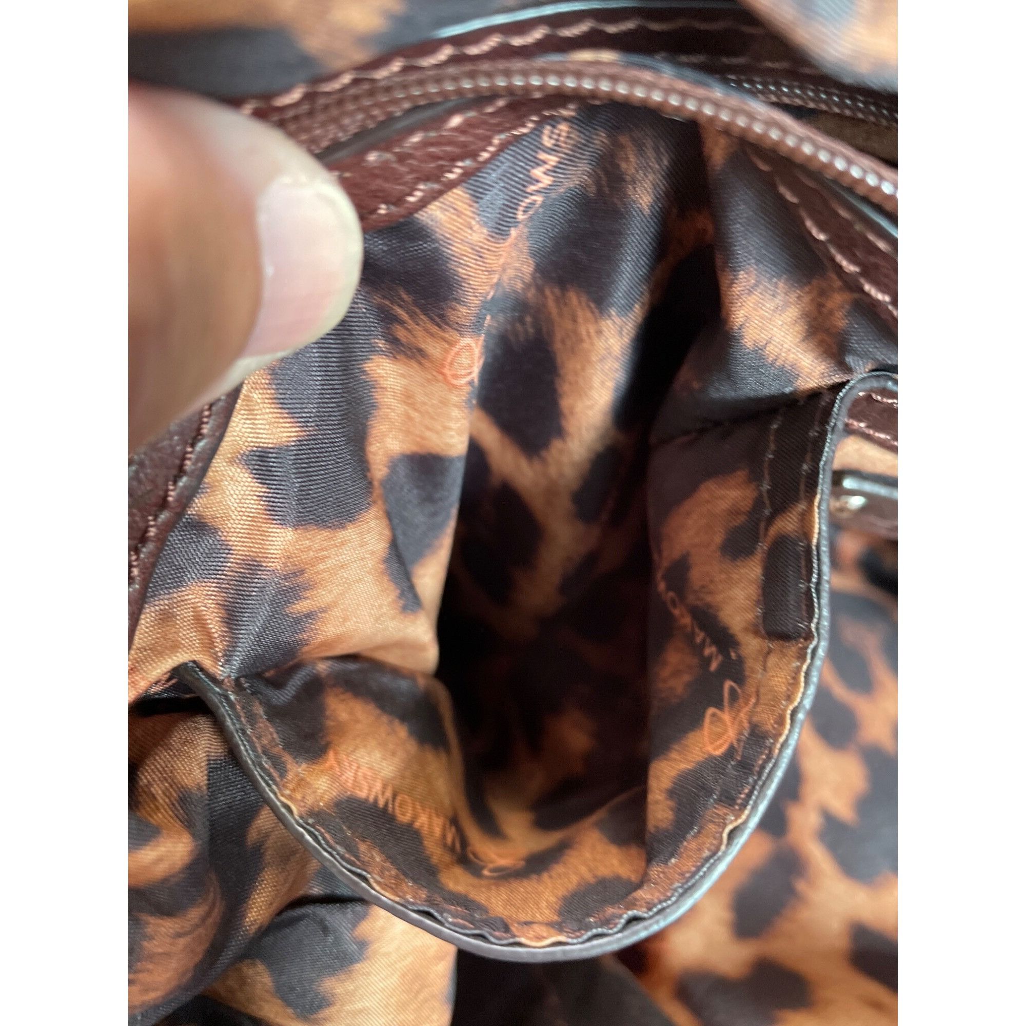 Other B. Makowsky Zebra Leather Shoulder Handbag Red/Brown Womens Size ONE SIZE - 20 Thumbnail