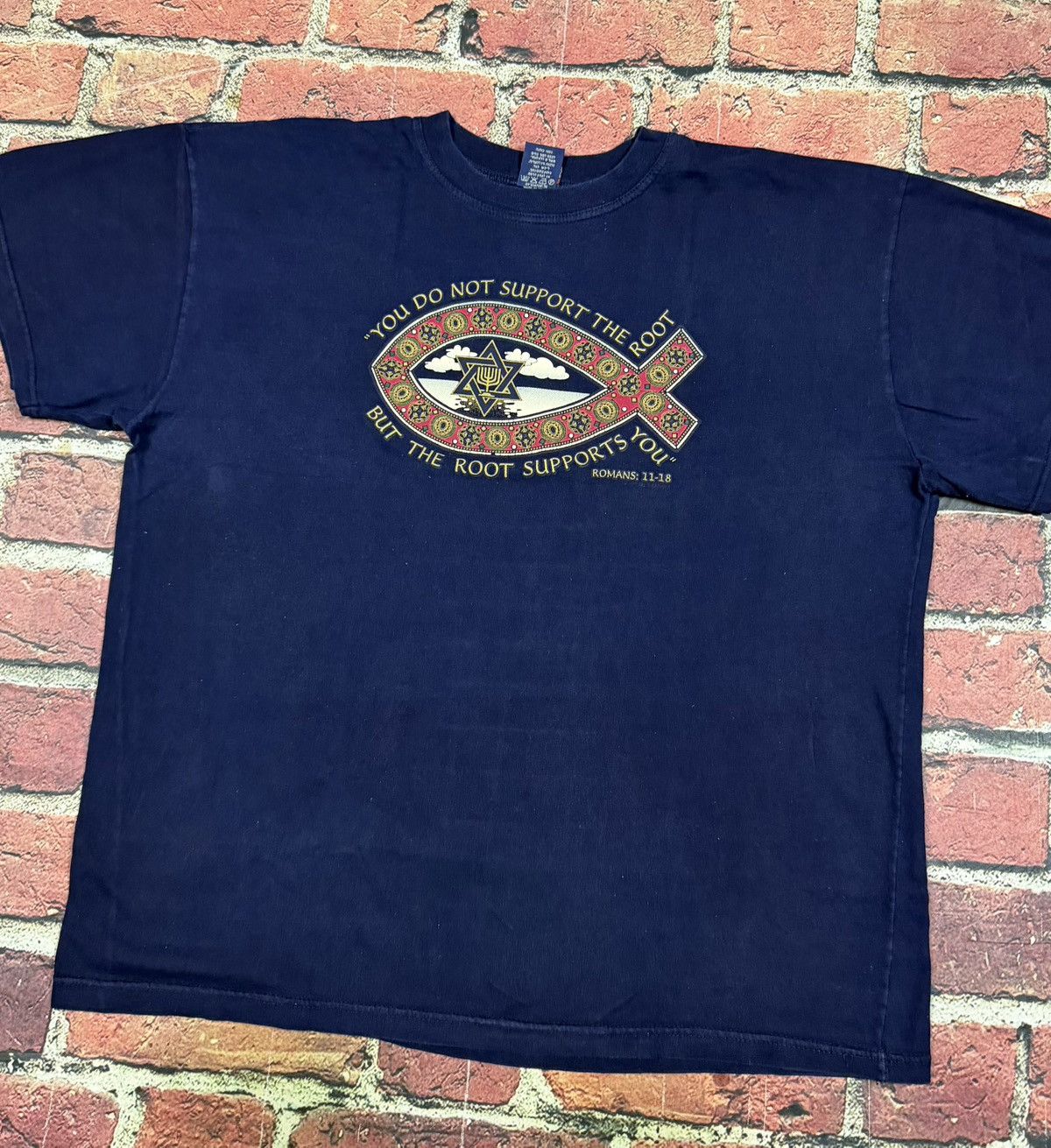 Other Vintage Messianic Jewish Star of David Menorah Fish Romans Size US XXL / EU 58 / 5 - 4 Thumbnail