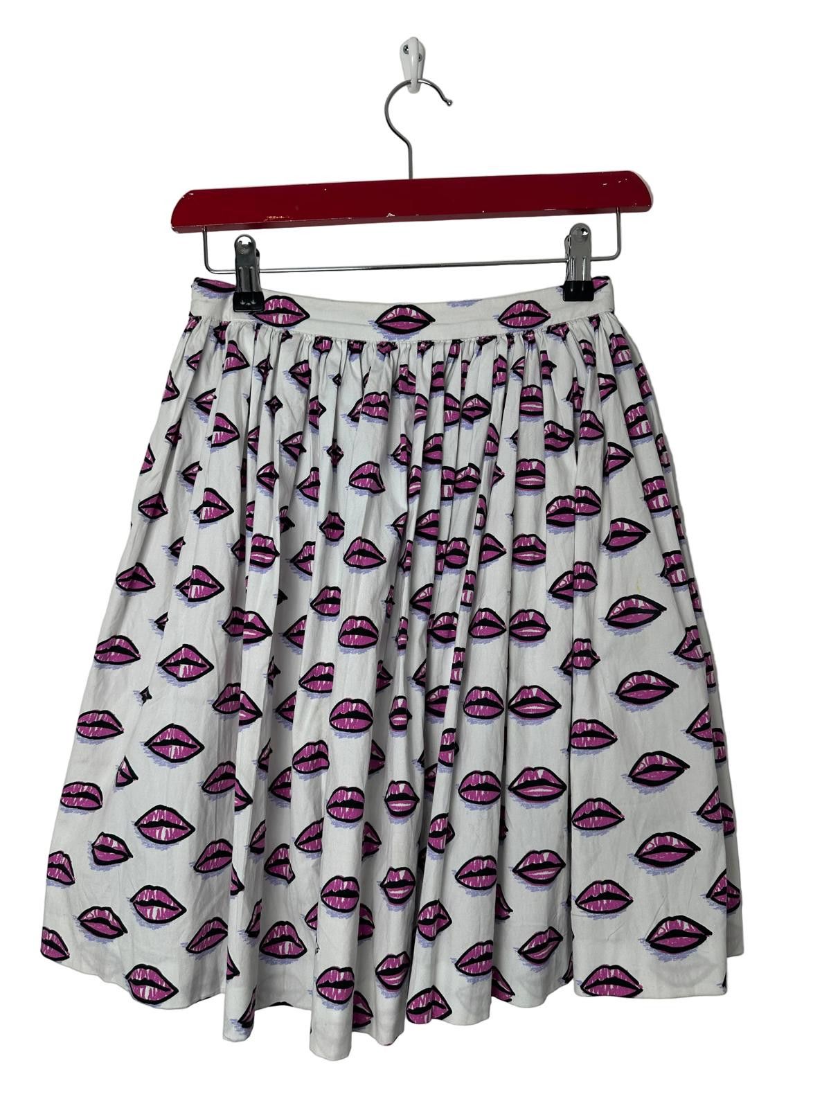 Prada S/S 2017 Lips Print Skirt