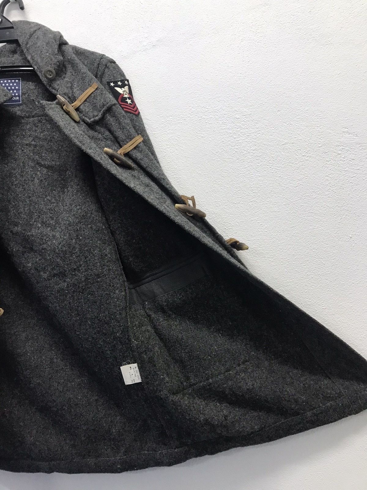 Hysteric Glamour × Japanese Brand VINTAGE HYSTERIC GLAMOUR 69-70 DUFFLE WOOL WITH PATCHES Size US M / EU 48-50 / 2 - 11 Thumbnail