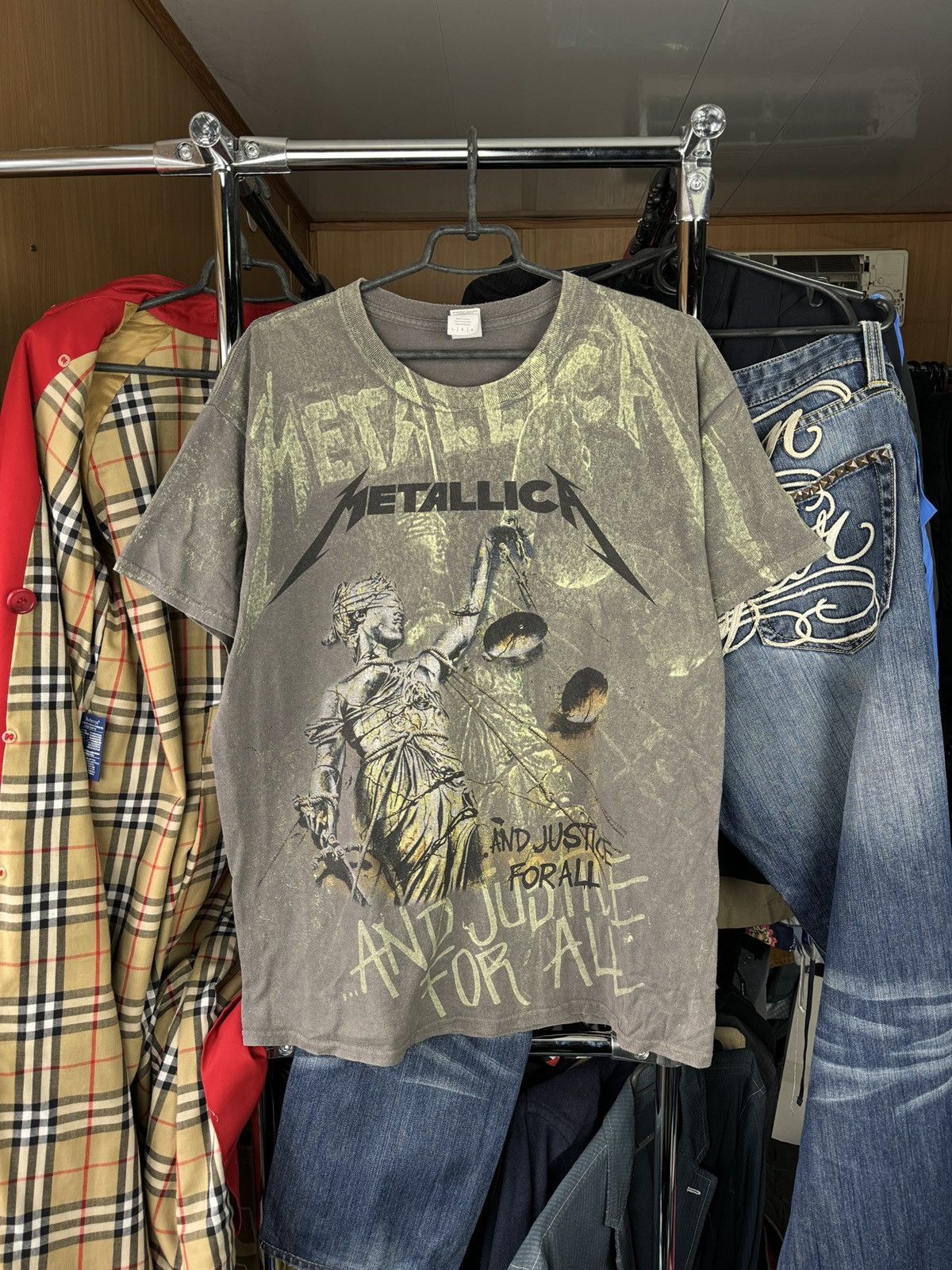 Band Tees × Metallica × Vintage Mens Vintage Metallica T-shirt Justice Neon all rock band Size US L / EU 52-54 / 3 - 1 Thumbnail