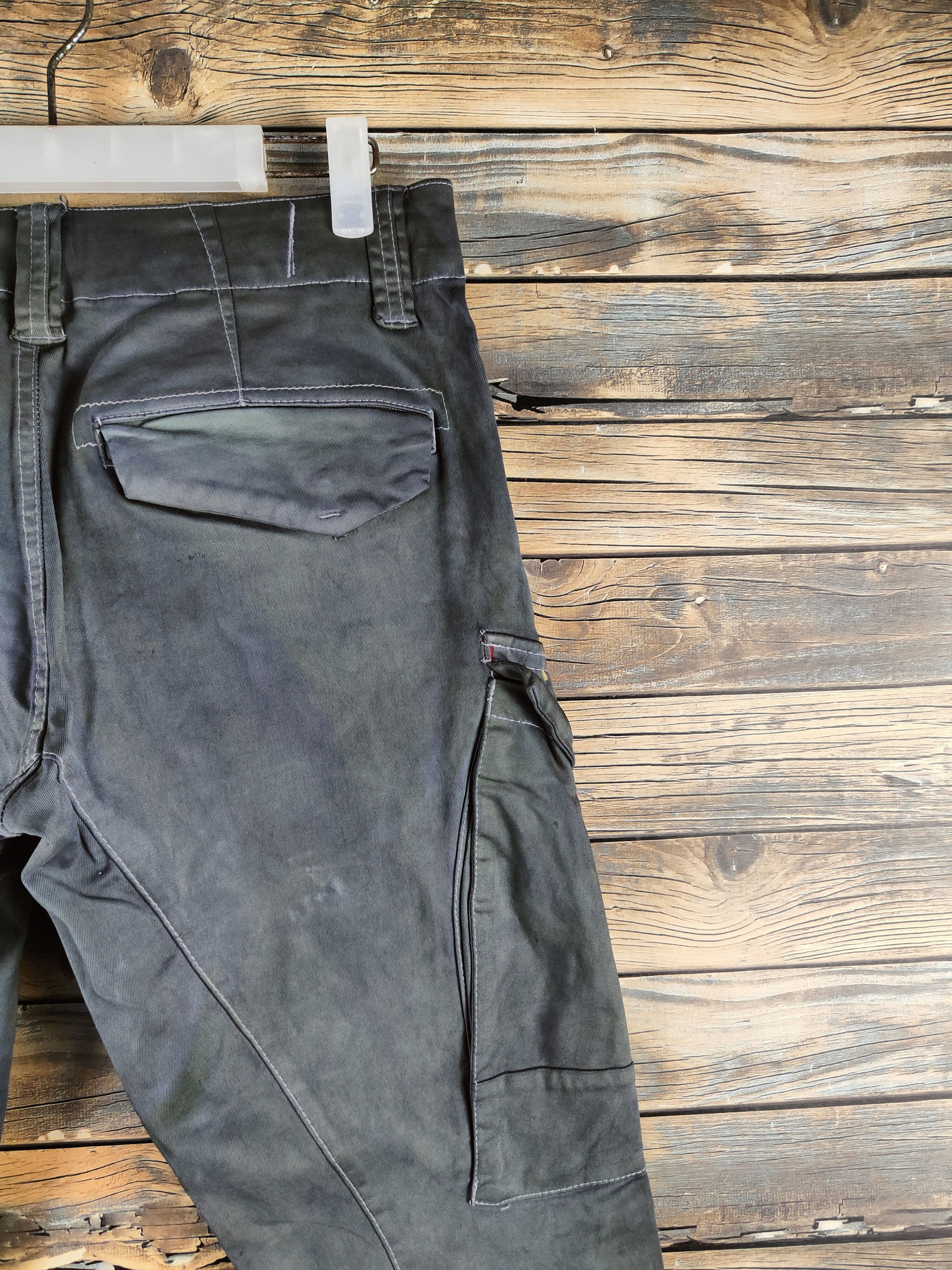 Japanese Brand Genba-Xebec Olive Multipocket Cargo Pants #46-625 Size US 29 - 10 Thumbnail