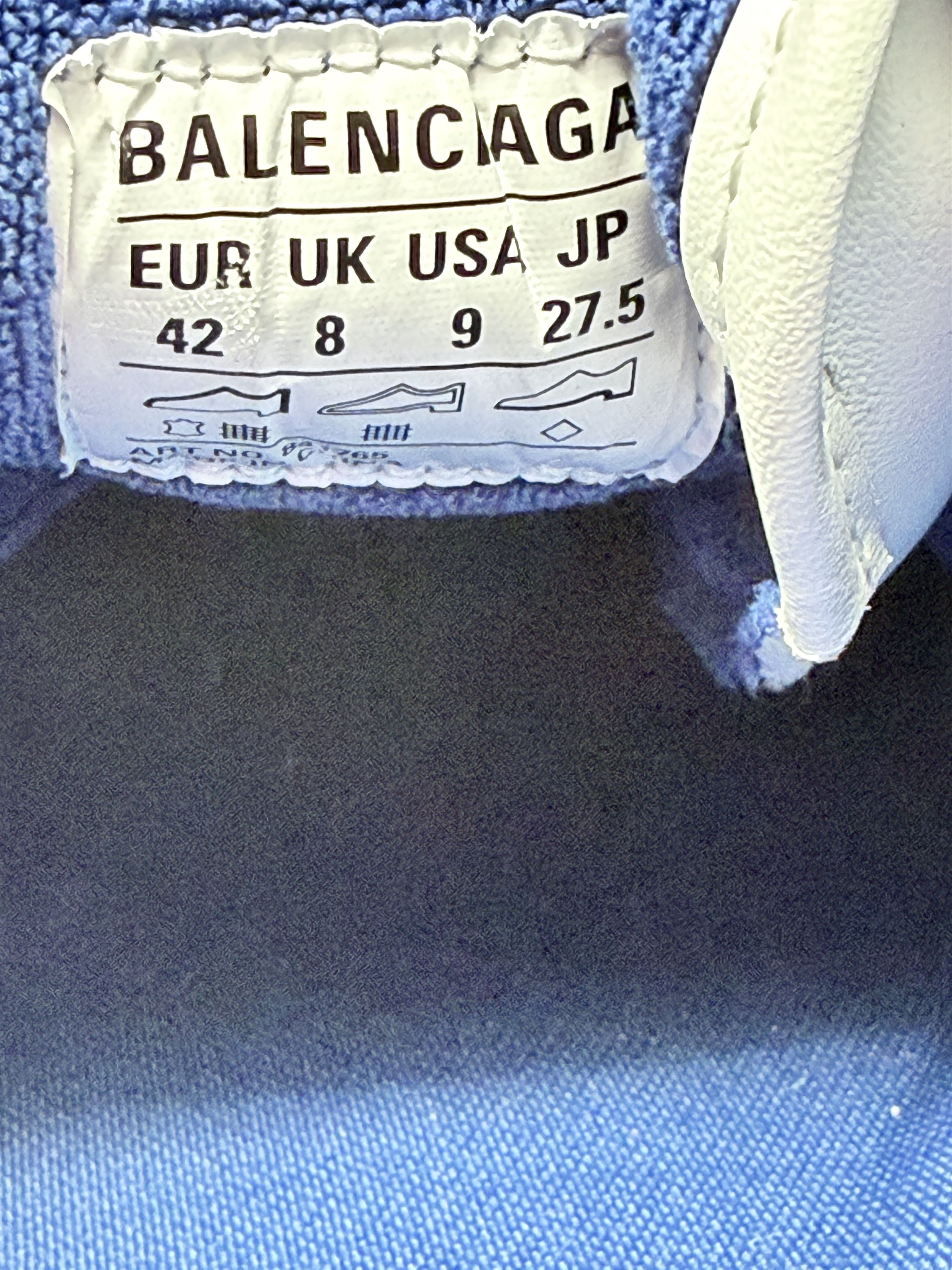 Balenciaga Balenciaga Hampton Sneaker White Blue Distressed Size US 9 / EU 42 - 9 Thumbnail