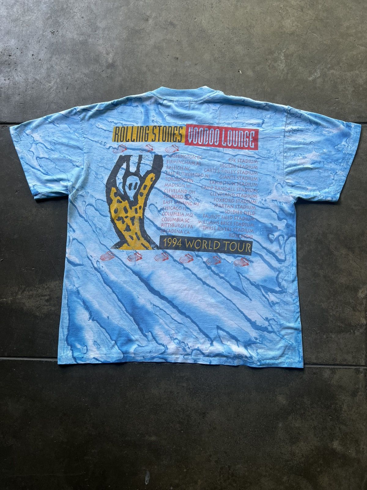 Vintage 1994 The Rolling Stones Voodoo Lounge Tour Band Tee Shirt Size US XL / EU 56 / 4 - 2 Thumbnail