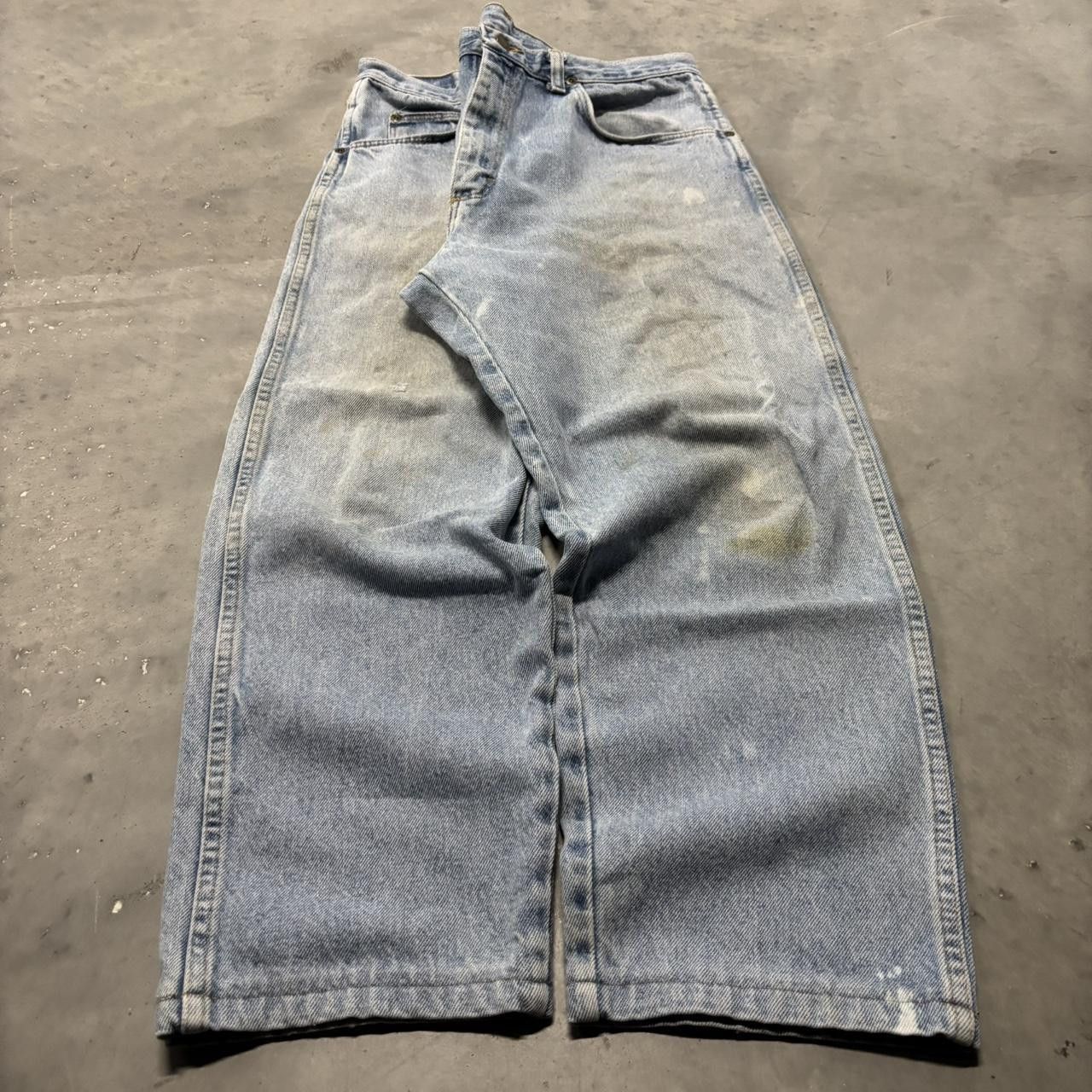 Japanese Brand × Vintage Crazy Vintage 90s Light Wash Essential Denim Jeans! Size US 34 / EU 50 - 3 Thumbnail