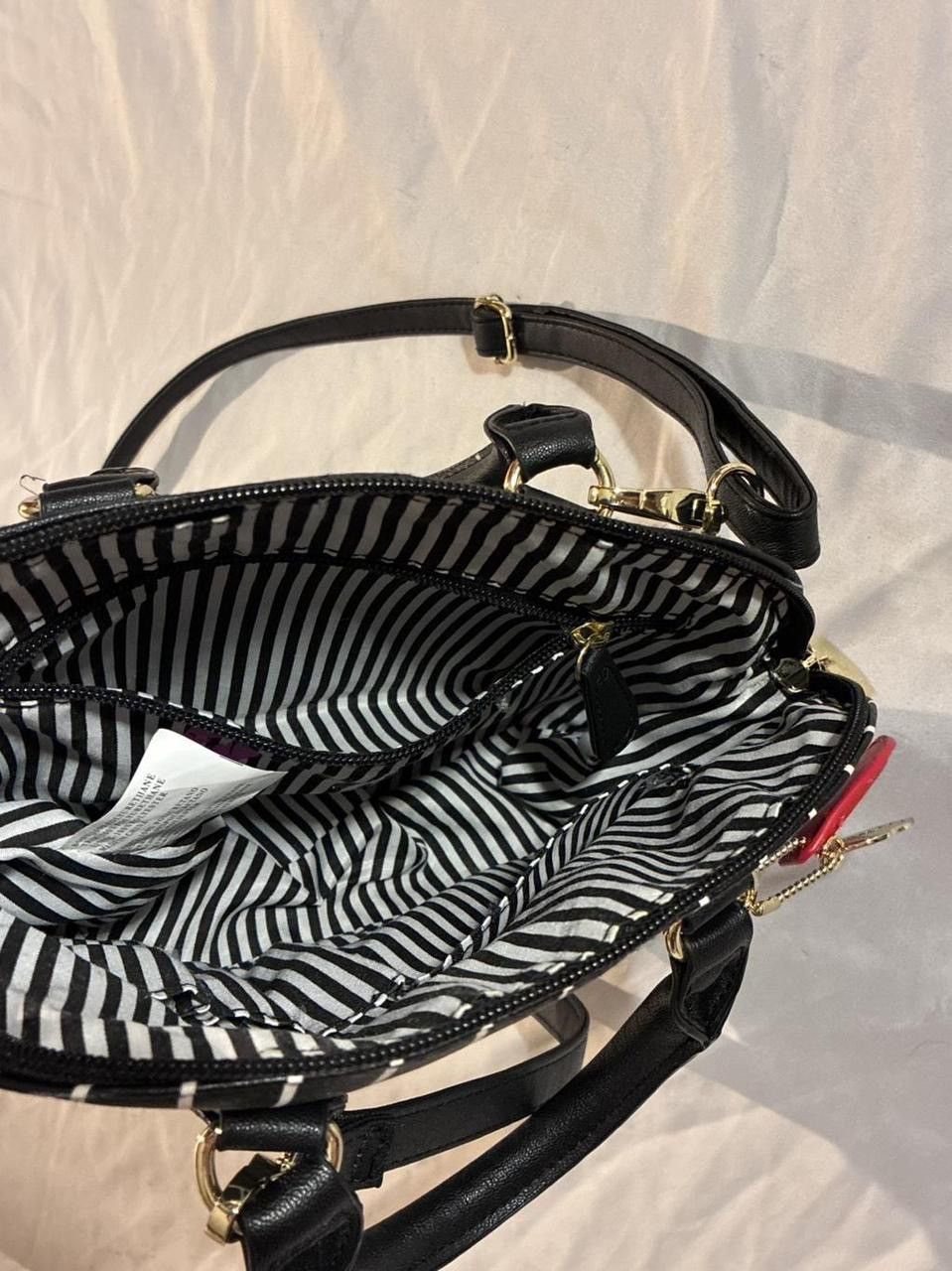 Betsey Johnson Luv Betsey Johnson Striped & Quilted Dome Satchel Handbag Size ONE SIZE - 6 Thumbnail