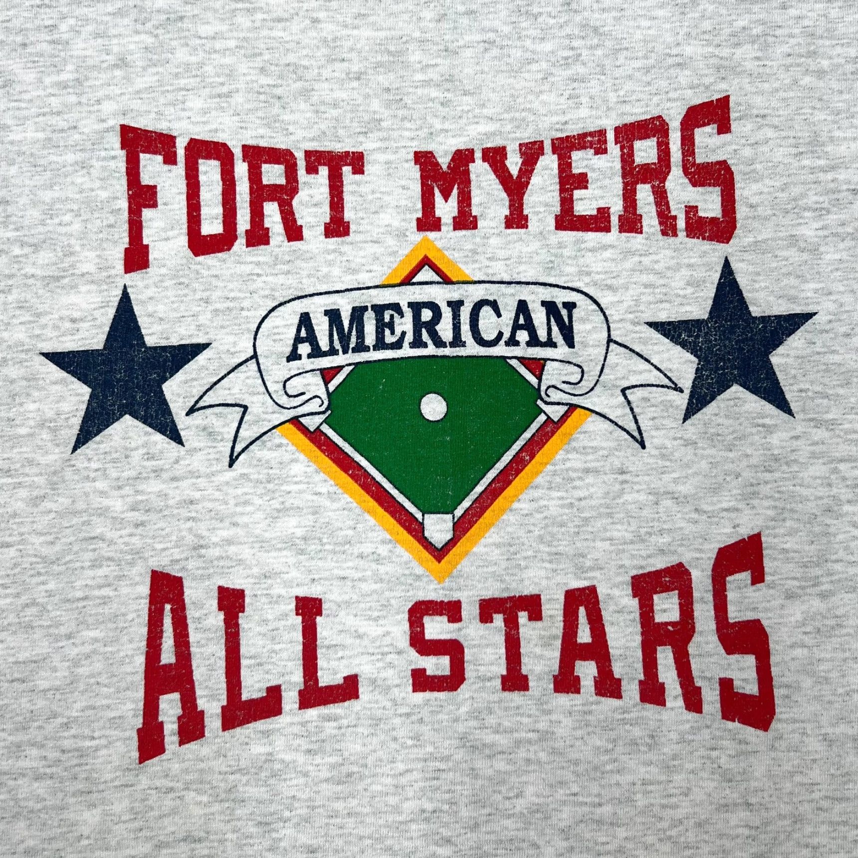Fruit Of The Loom FORT MYERS AMERICAN ALL STARS Baseball Graphic Single Stitch T-Shirt XXL Grey Mens Shirt Graphic Shop Vintage Style Size US XXL / EU 58 / 5 - 3 Thumbnail