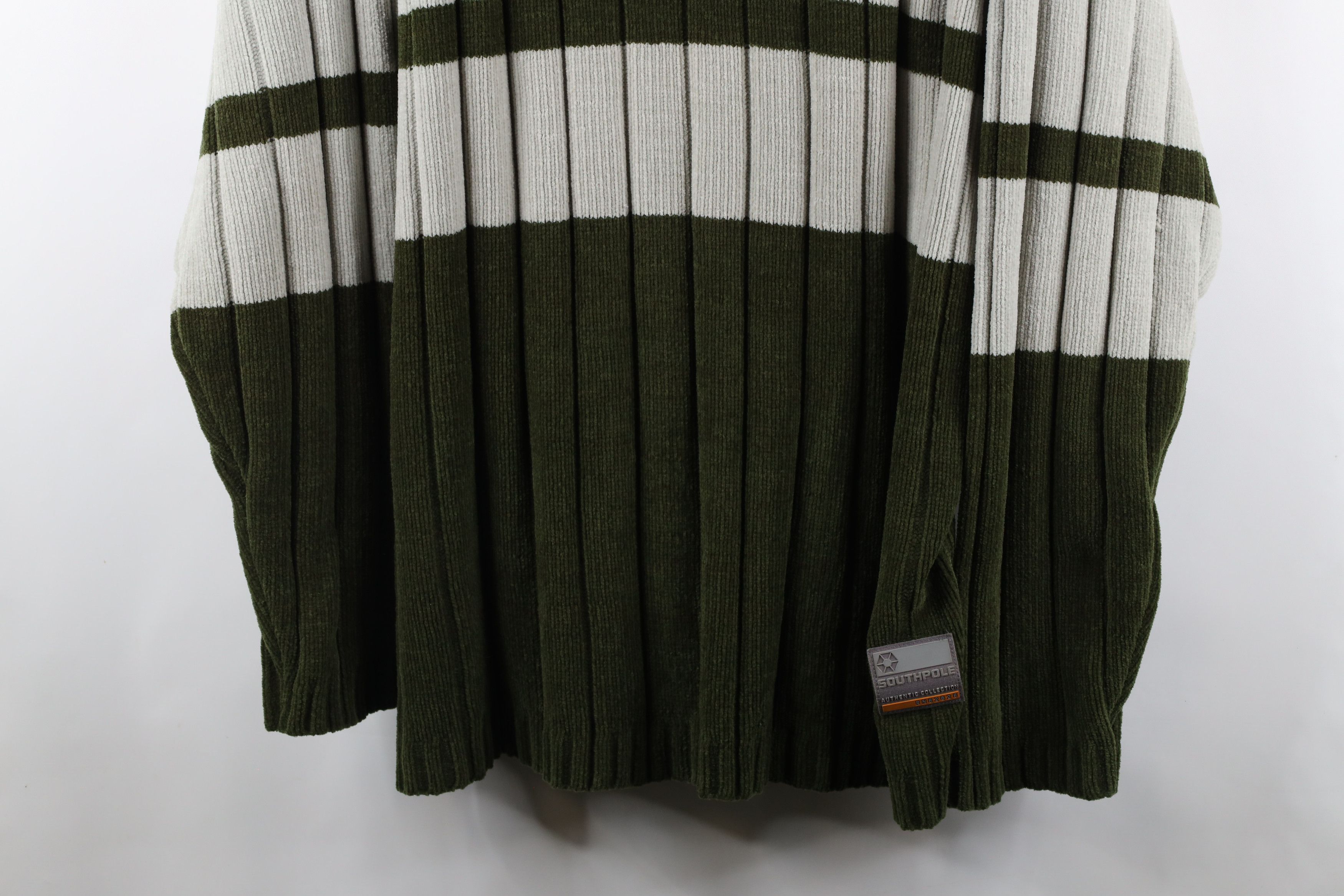 Southpole × Vintage Vintage 90s Southpole Block Ribbed Knit Baggy Fleece Sweater Size US XL / EU 56 / 4 - 3 Thumbnail
