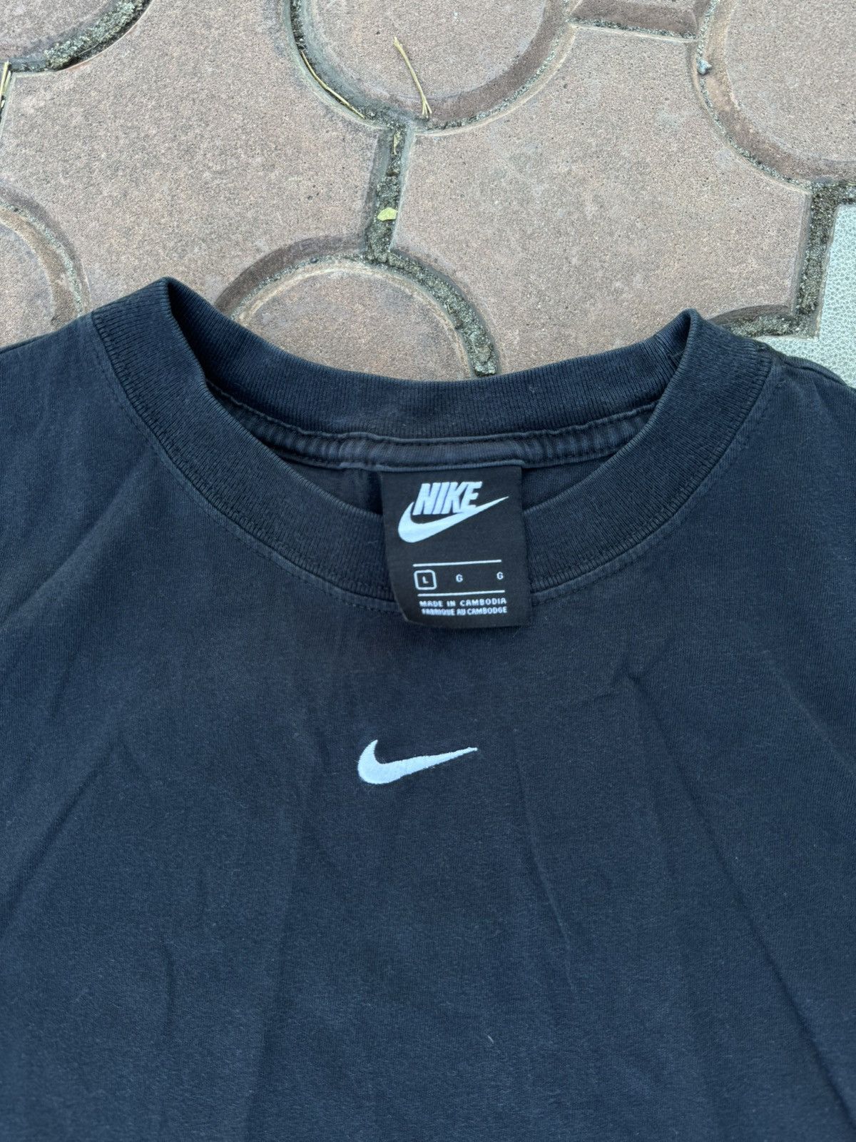 Nike × Vintage Vintage Nike Center Swoosh Boxy Tee Shirt Size US M / EU 48-50 / 2 - 2 Thumbnail