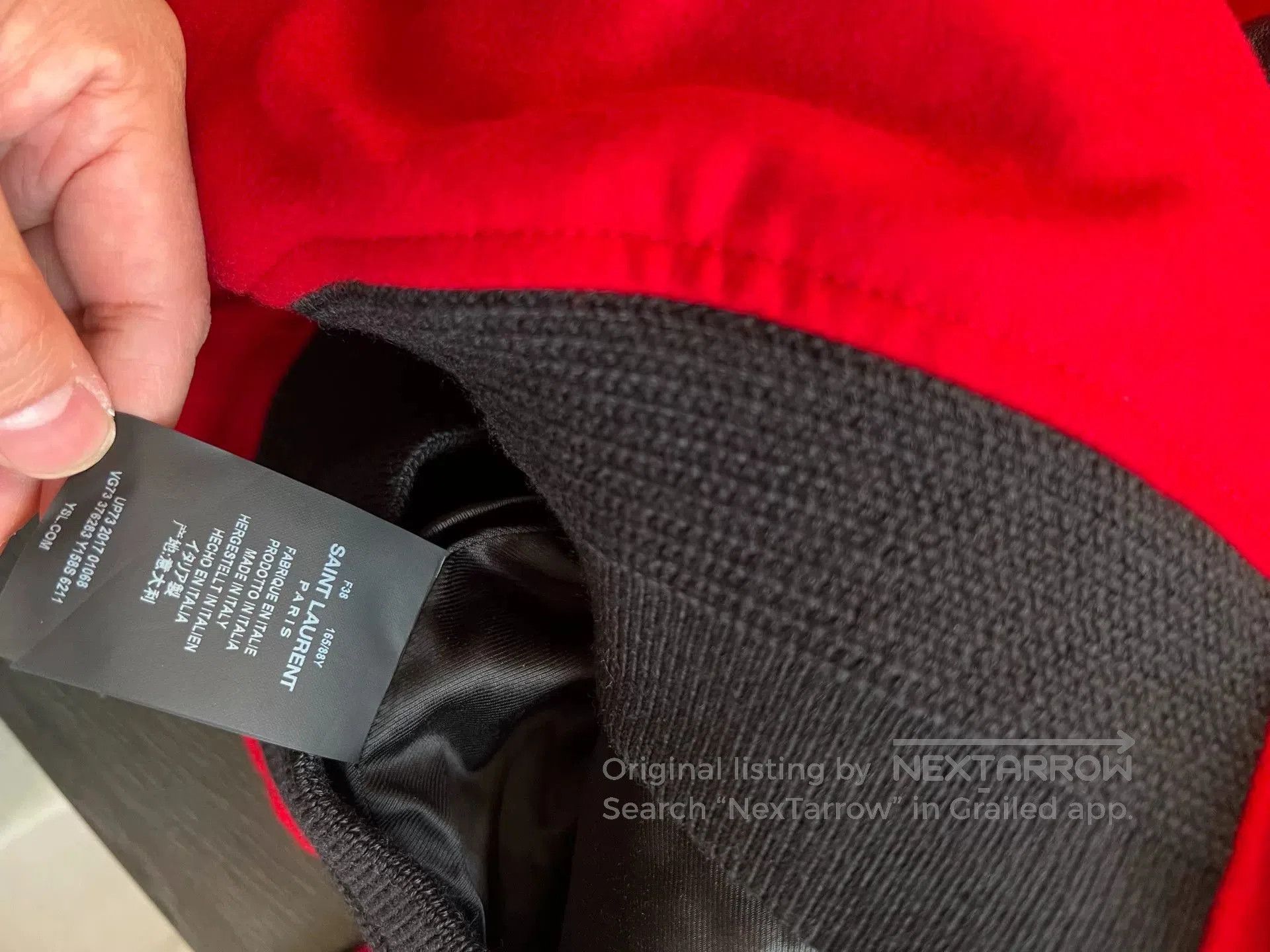 Saint Laurent Paris Saint Laurent Red Wool Teddy Jacket. Size S / US 4 / IT 40 - 4 Thumbnail