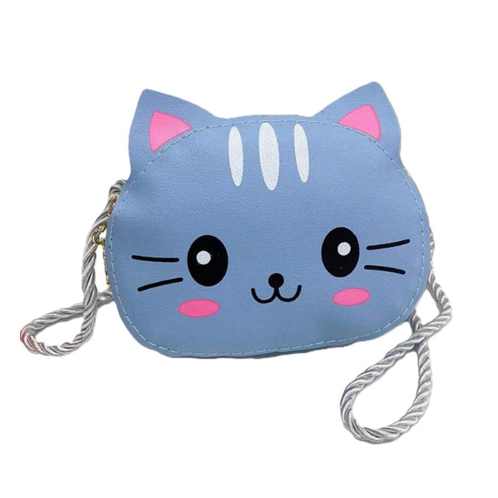 Other Mini Crossbody Bag Cute Cartoon Blue Cat Kawaii Purse Size ONE SIZE - 1 Thumbnail